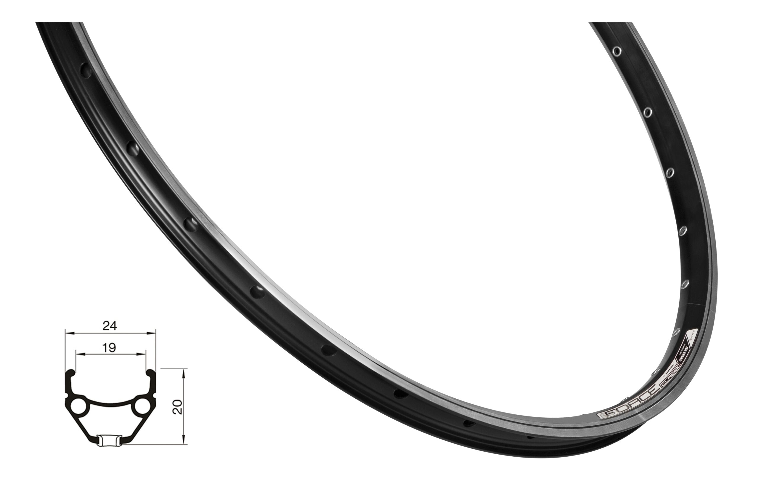 rim FORCE CLASSIC 559×19 32sh, black