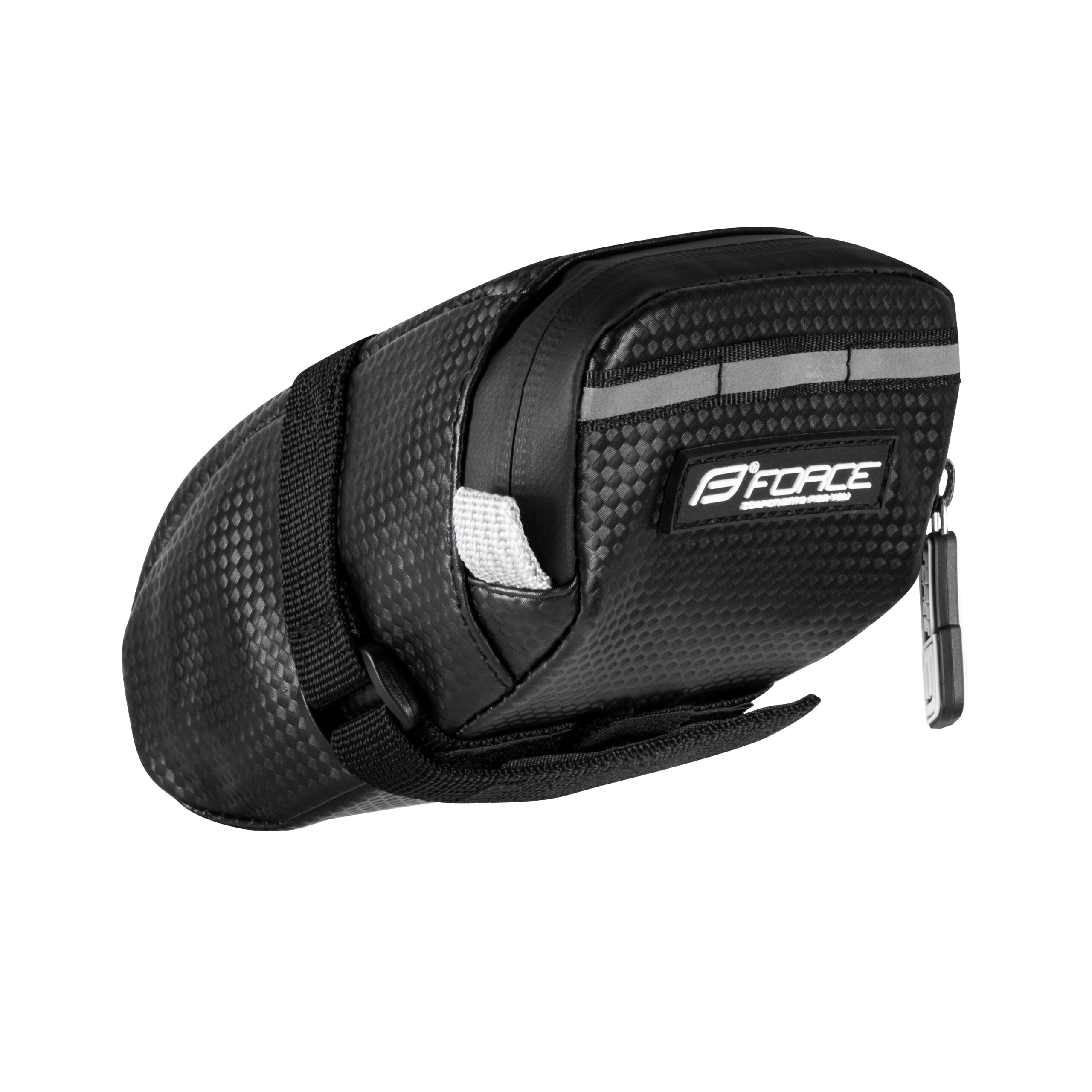 seat bag FORCE FANCY velcro, black