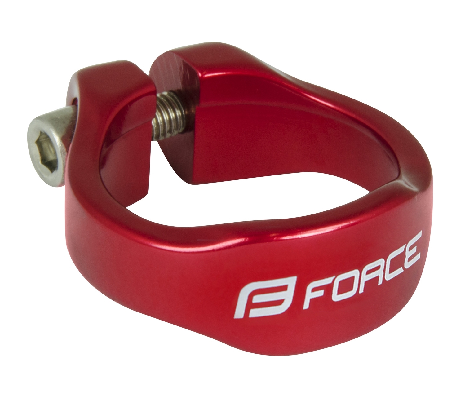 seat clamp FORCE for hex screw 34,9mm Al, red