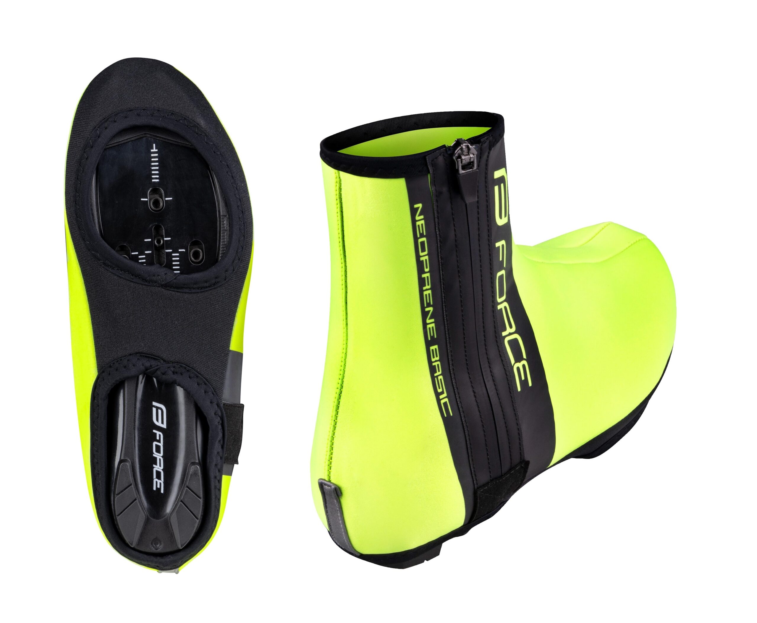 shoe covers FORCE NEOPRENE BASIC ROAD, fluo