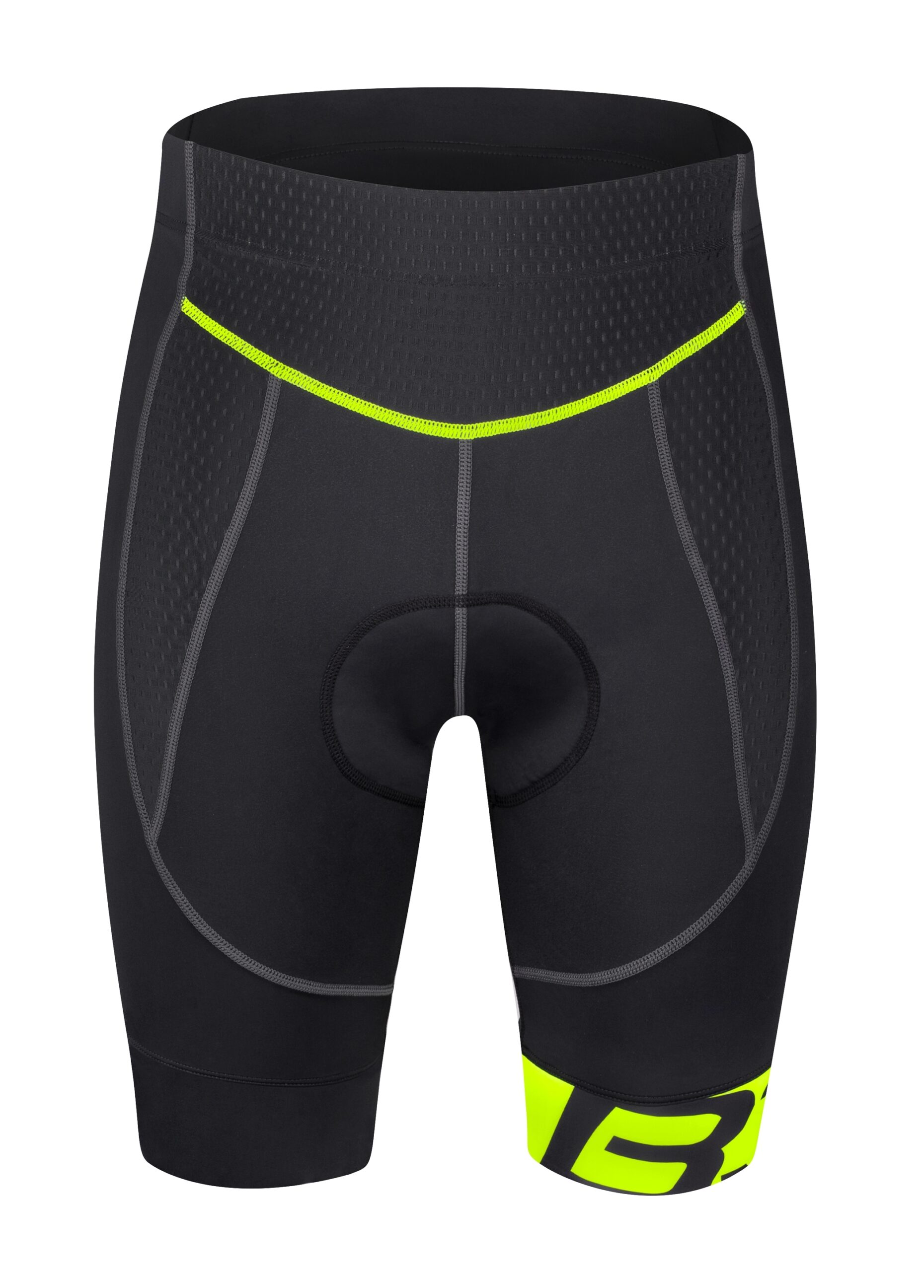 shorts FORCE B30 to waist with pad,black-fluo 3XL