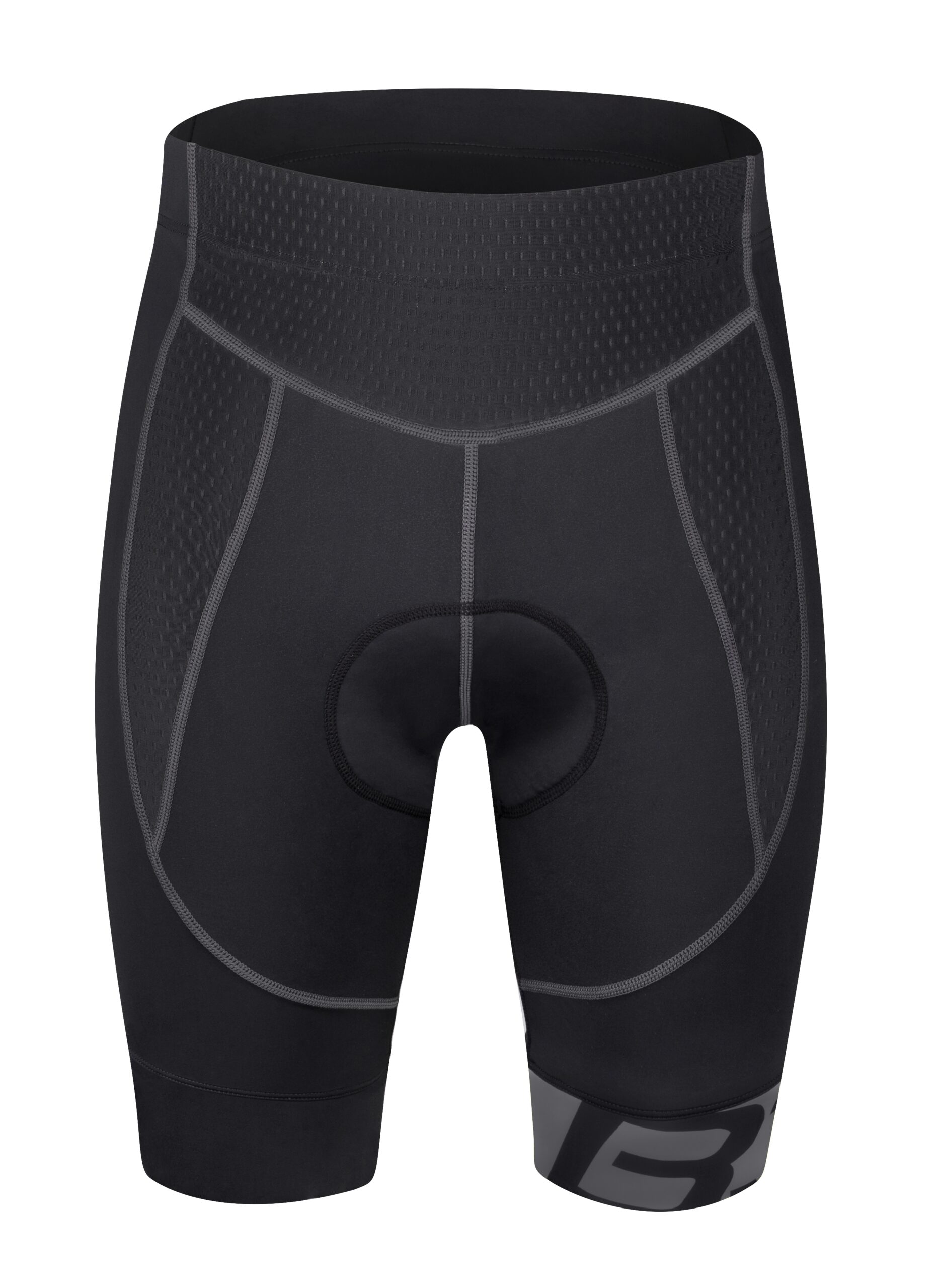 shorts FORCE B30 to waist with pad,black-grey 3XL