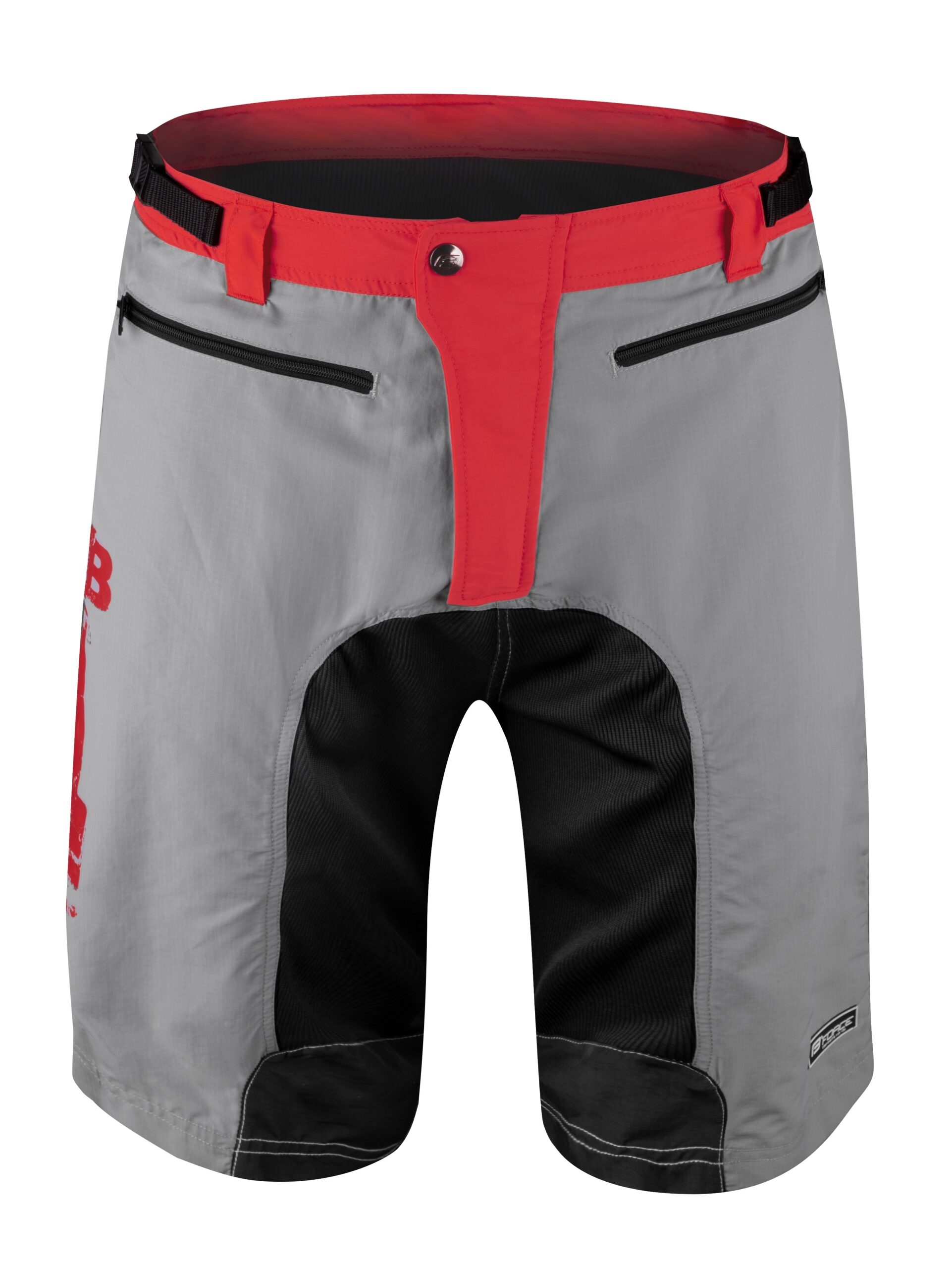 shorts FORCE MTB-11 with sep. pad, grey 3XL