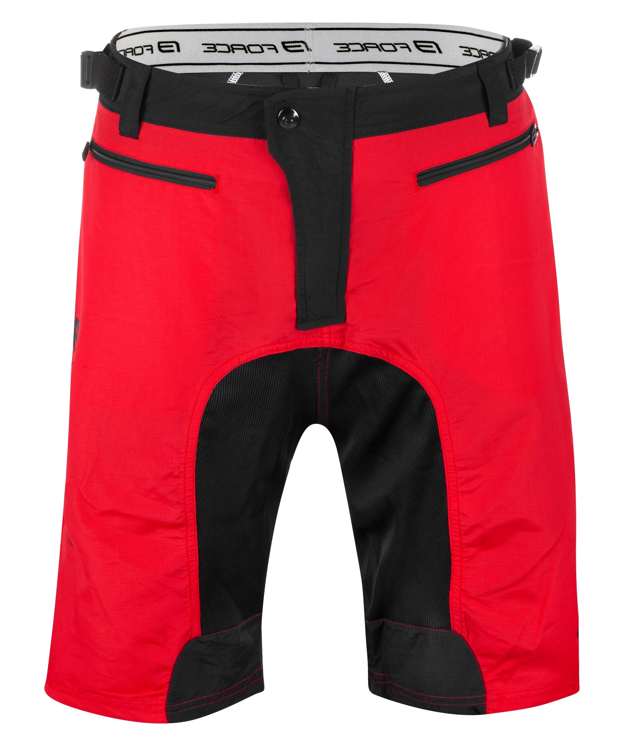 shorts FORCE MTB-11 with sep. pad, red XS