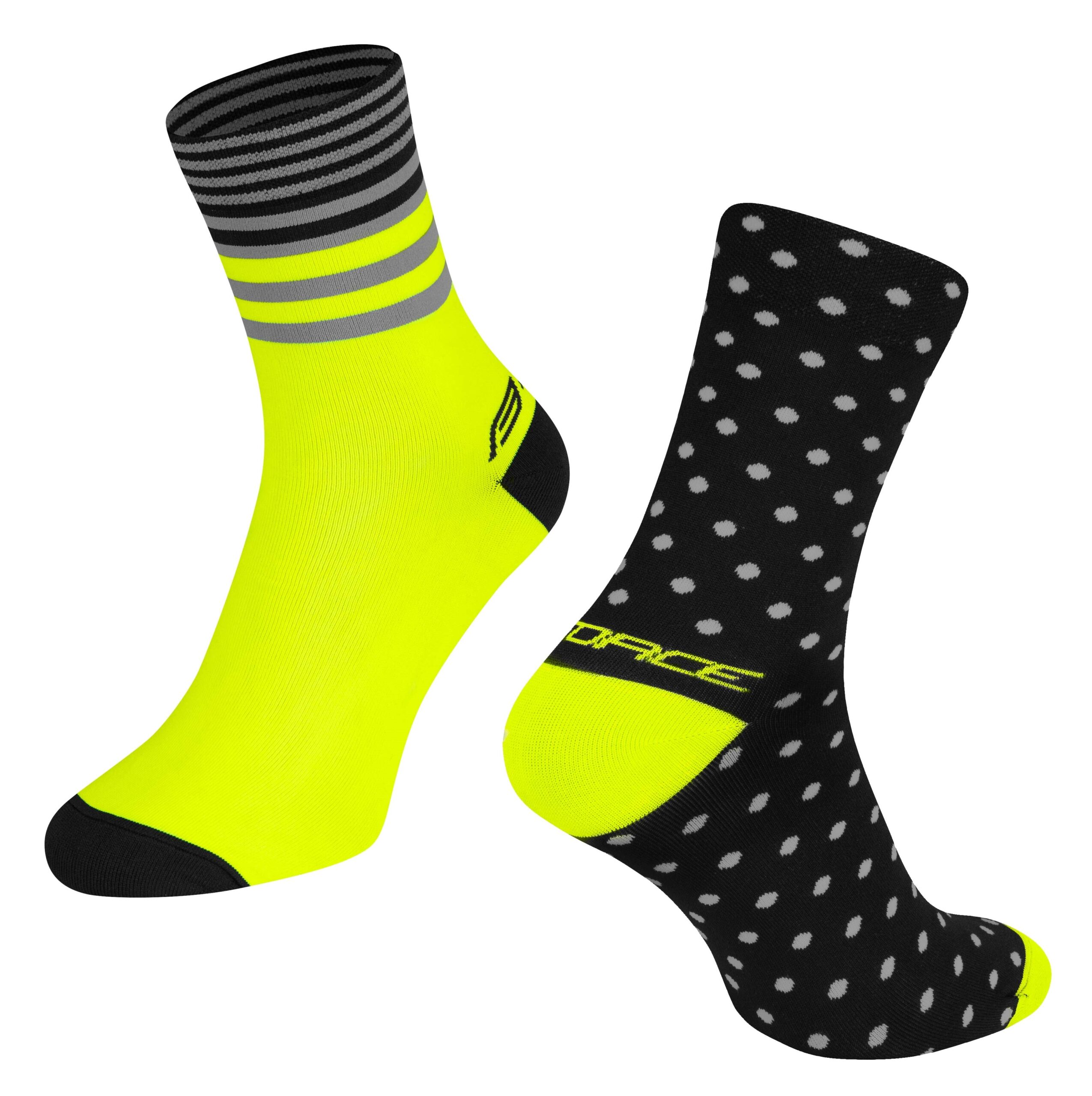 socks FORCE SPOT, black-fluo S-M/36-41