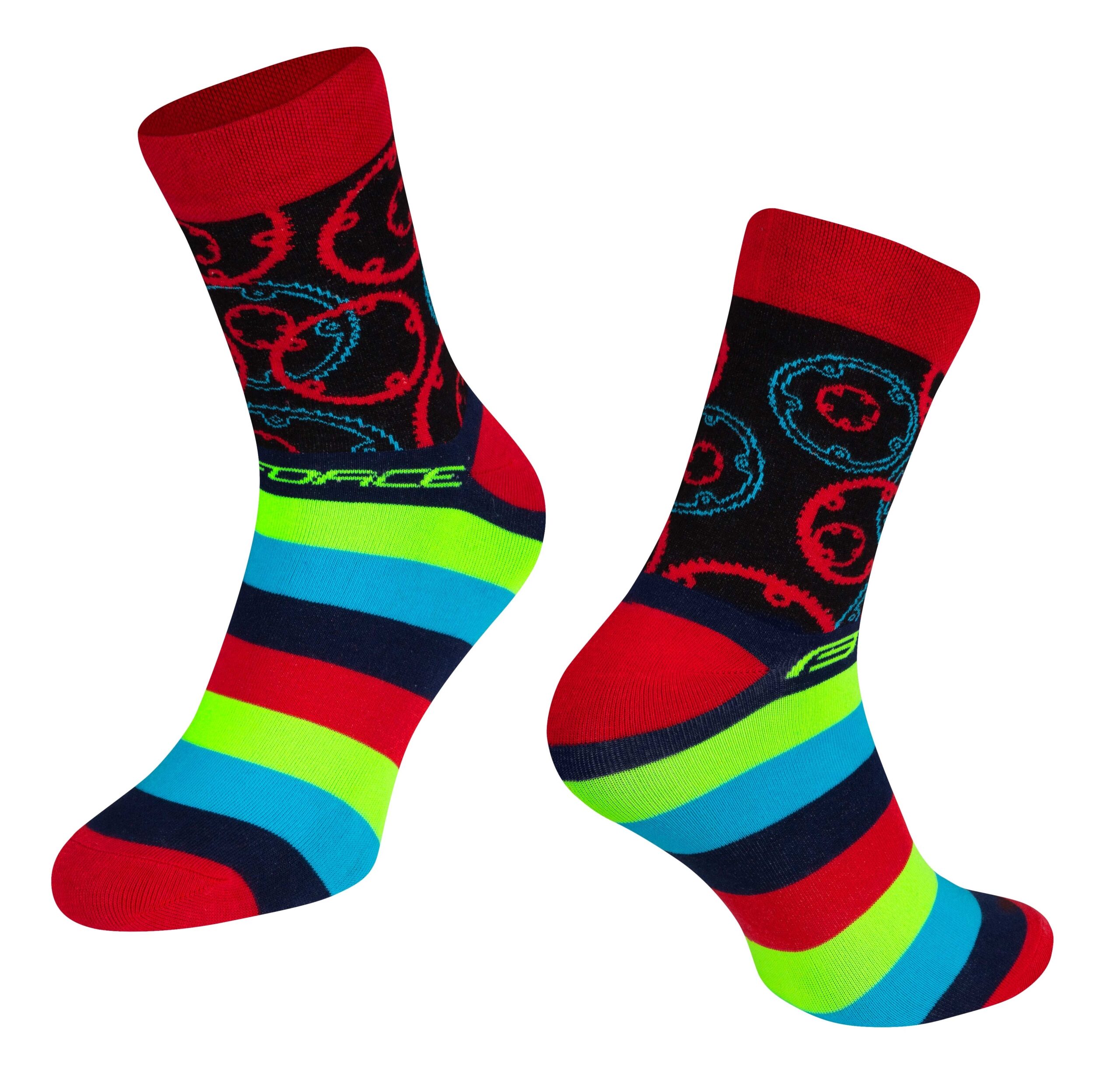 socks FORCE SPROCKET, red L-XL/42-46