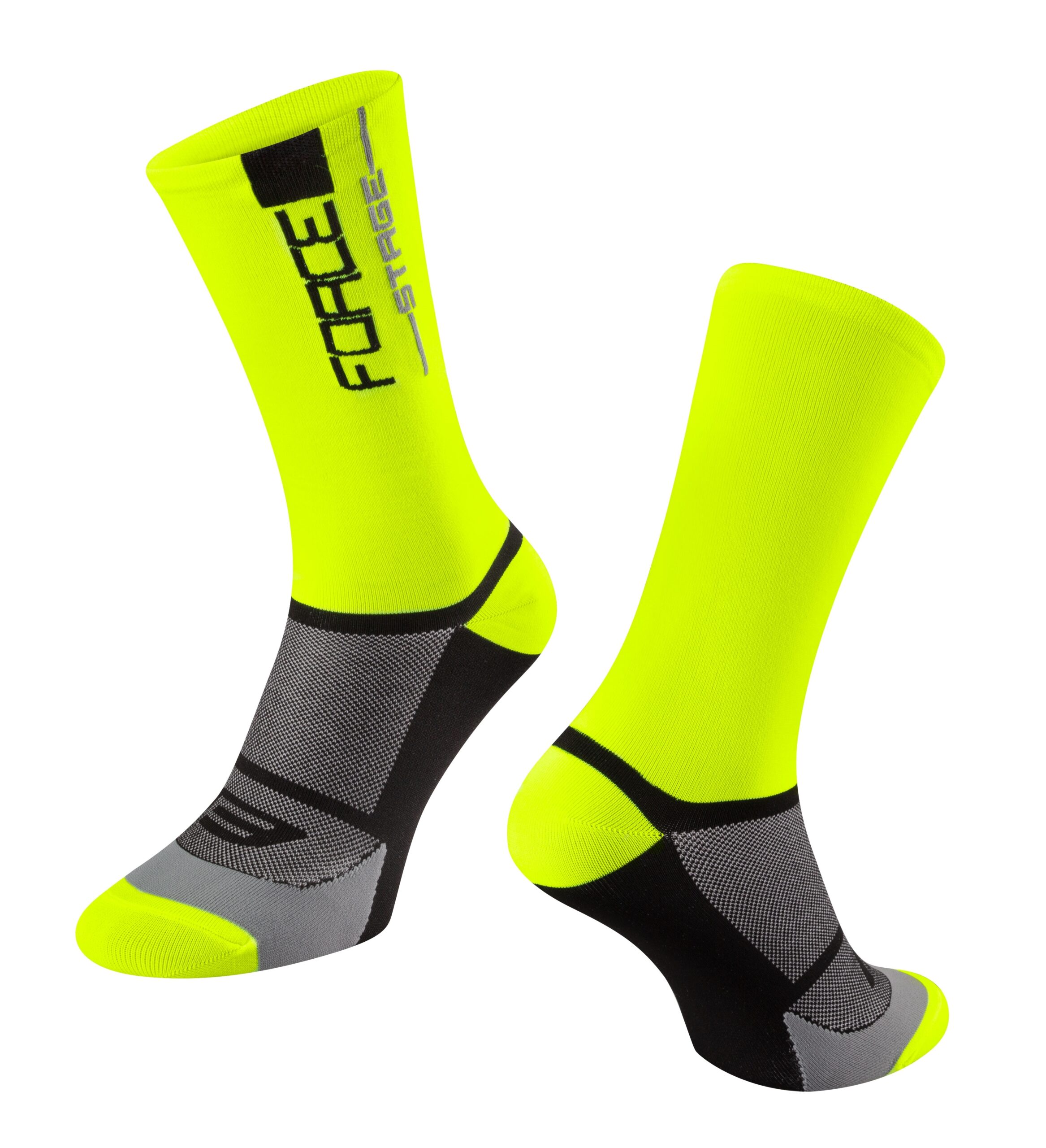 socks FORCE STAGE, fluo-black S-M/36-41