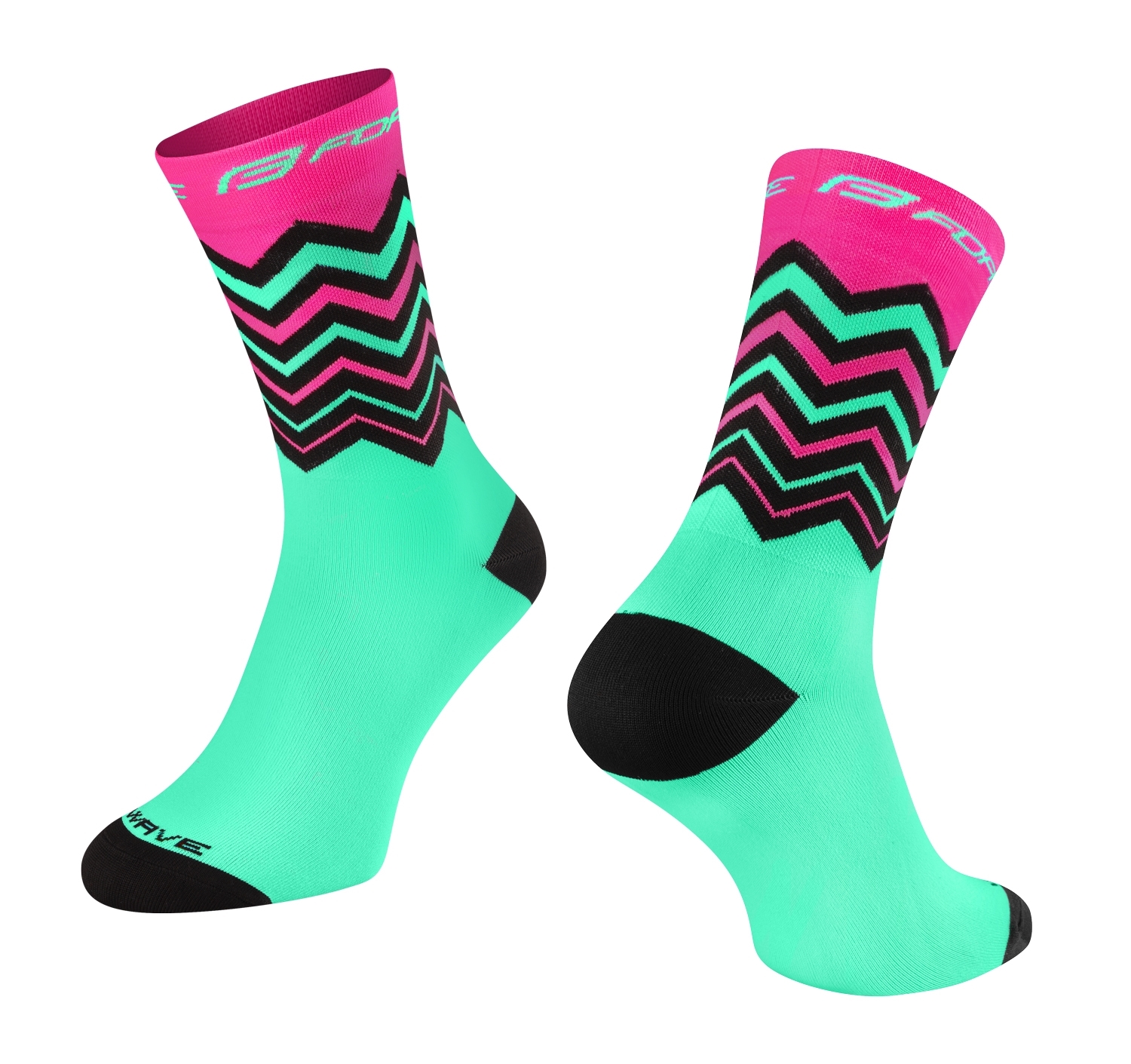 socks FORCE WAVE, pink-green S-M/36-41