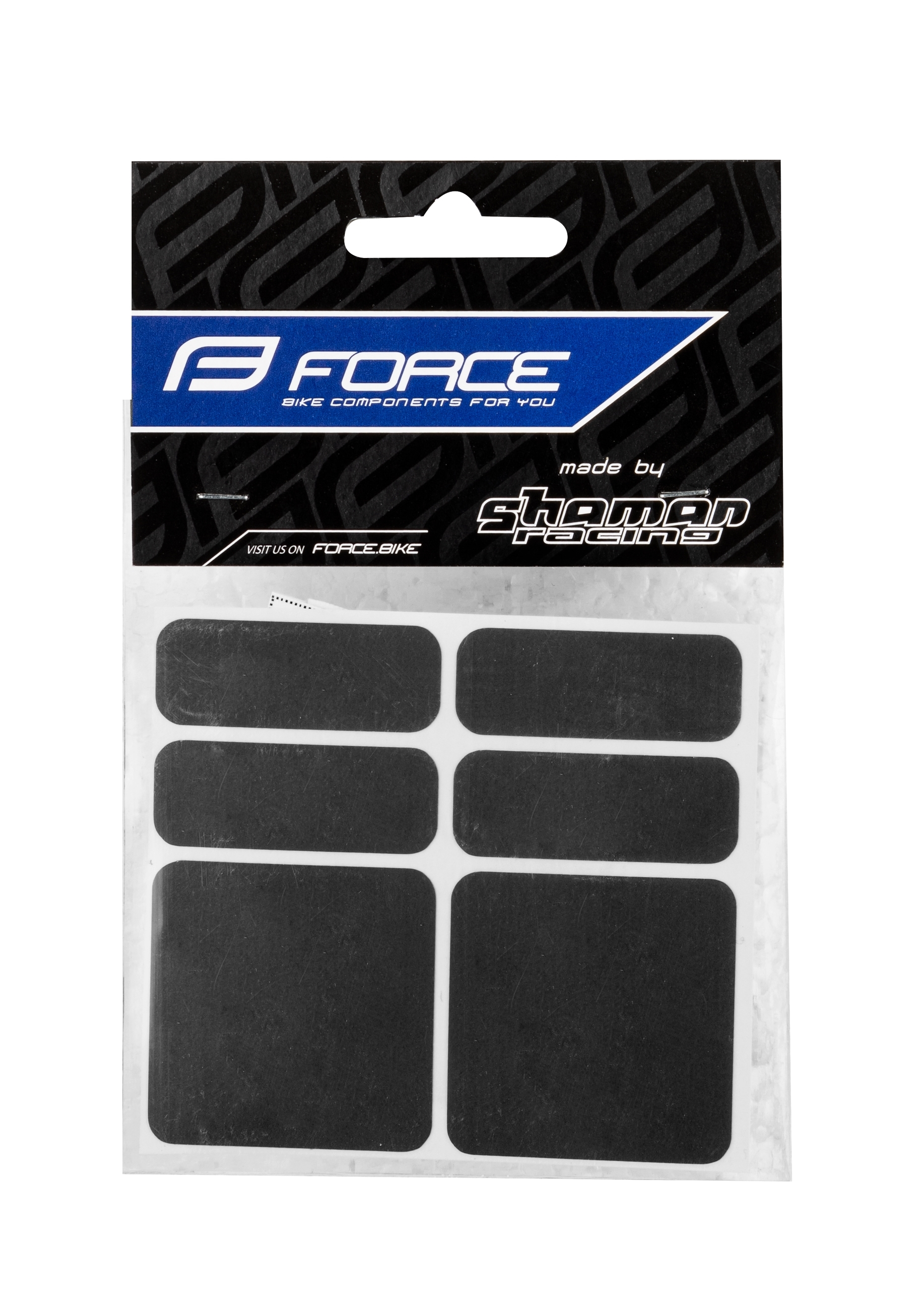 stickers FORCE Reflekton set of 6 pcs, black