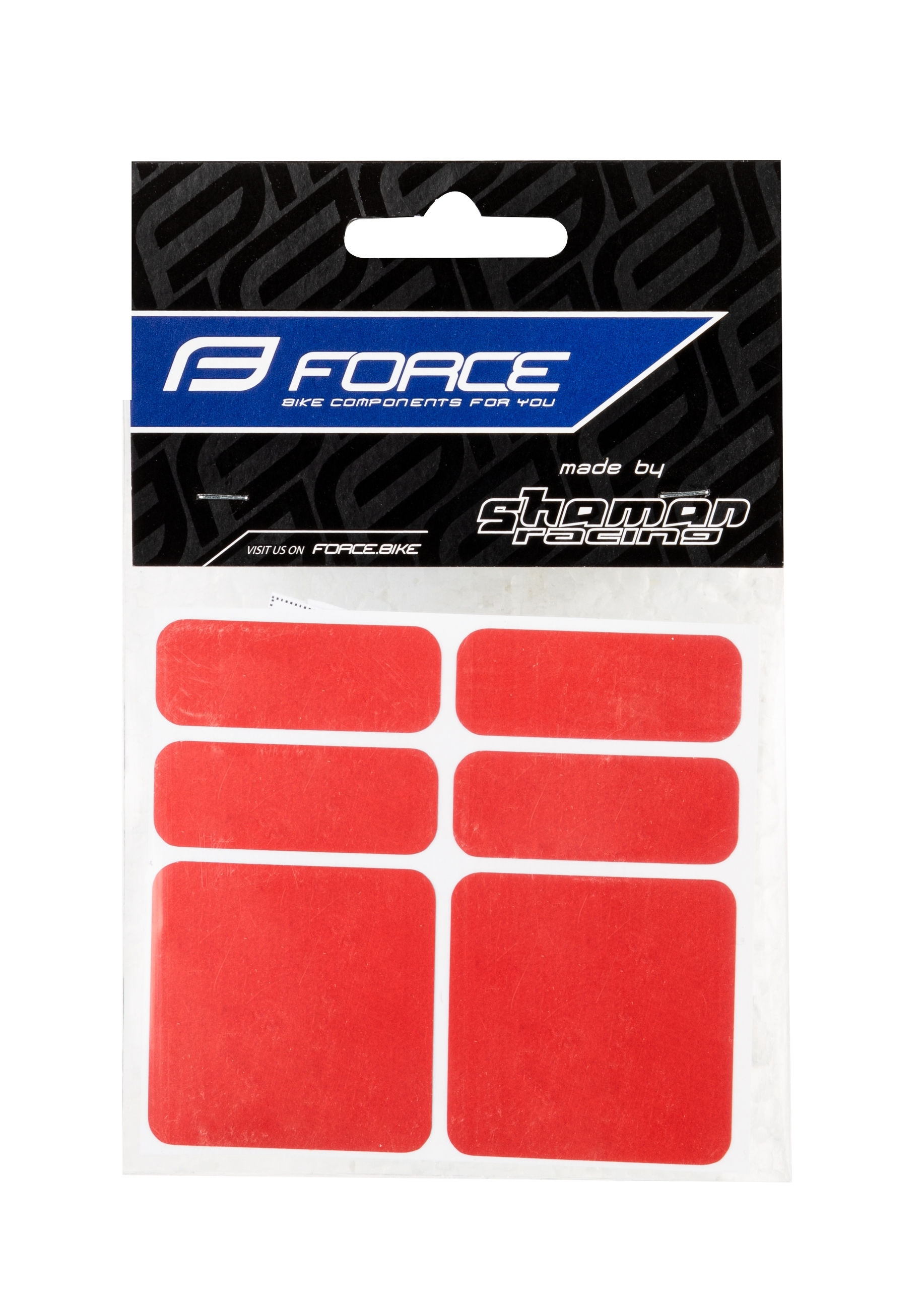 stickers FORCE Reflekton set of 6 pcs, red