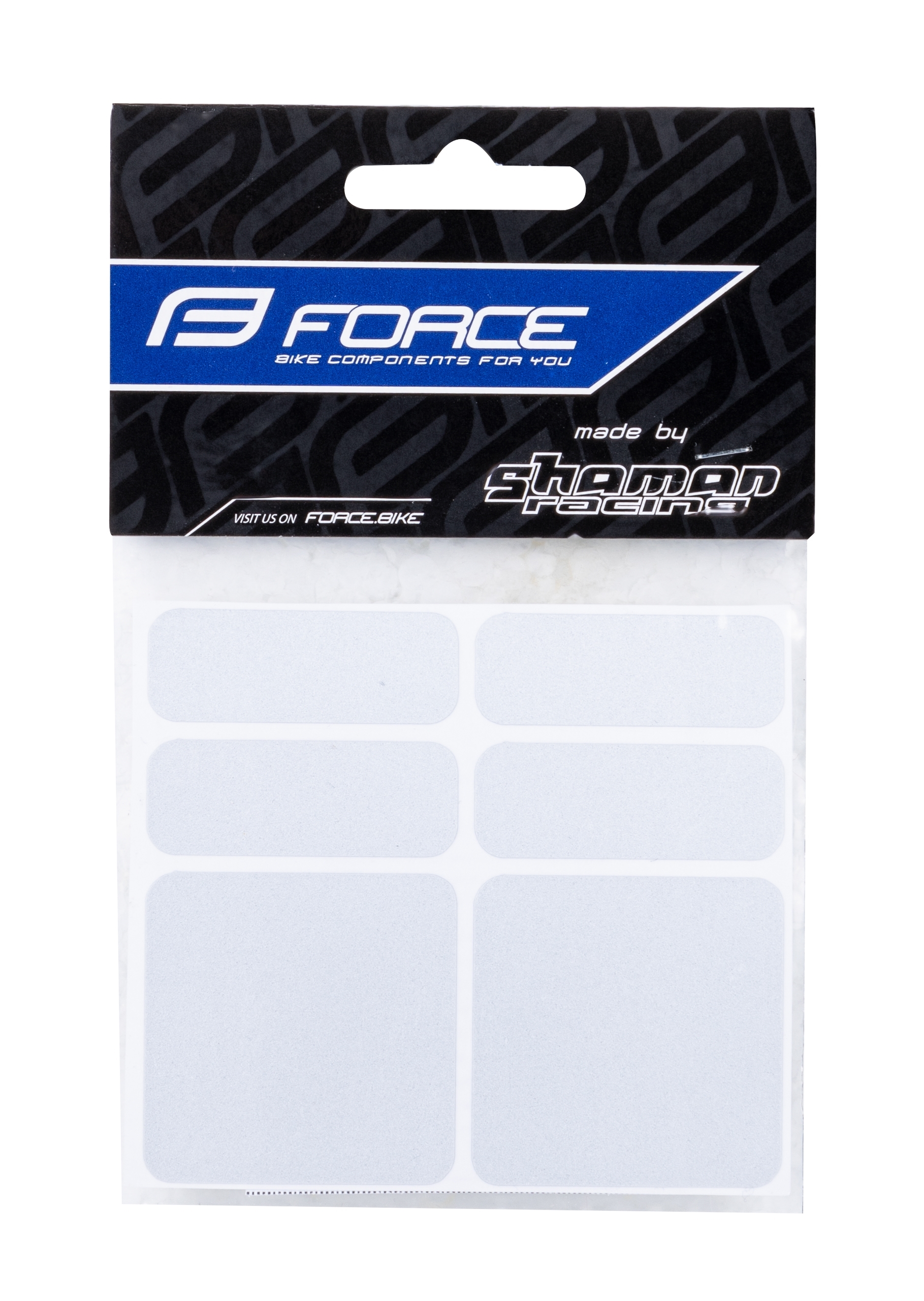 stickers FORCE Reflekton set of 6 pcs, silver