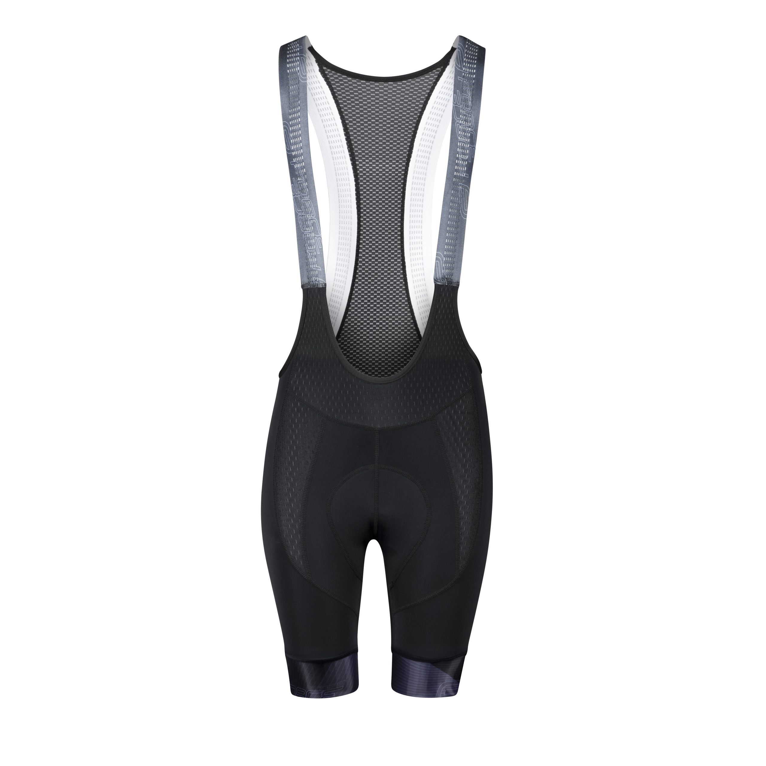 bibshorts F STRIPE LADY with pad, black-grey L