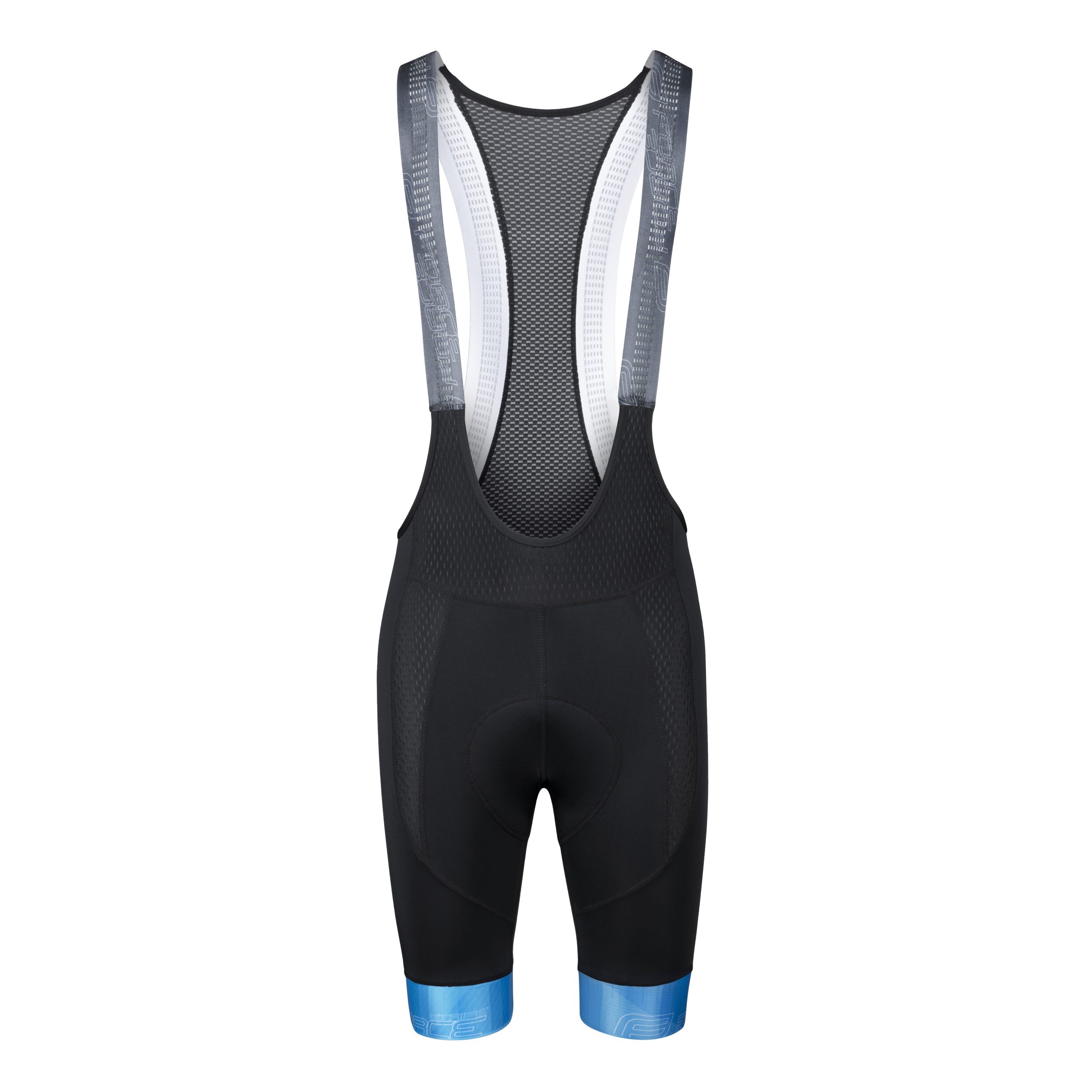 bibshorts F STRIPE with pad, black-blue 3XL