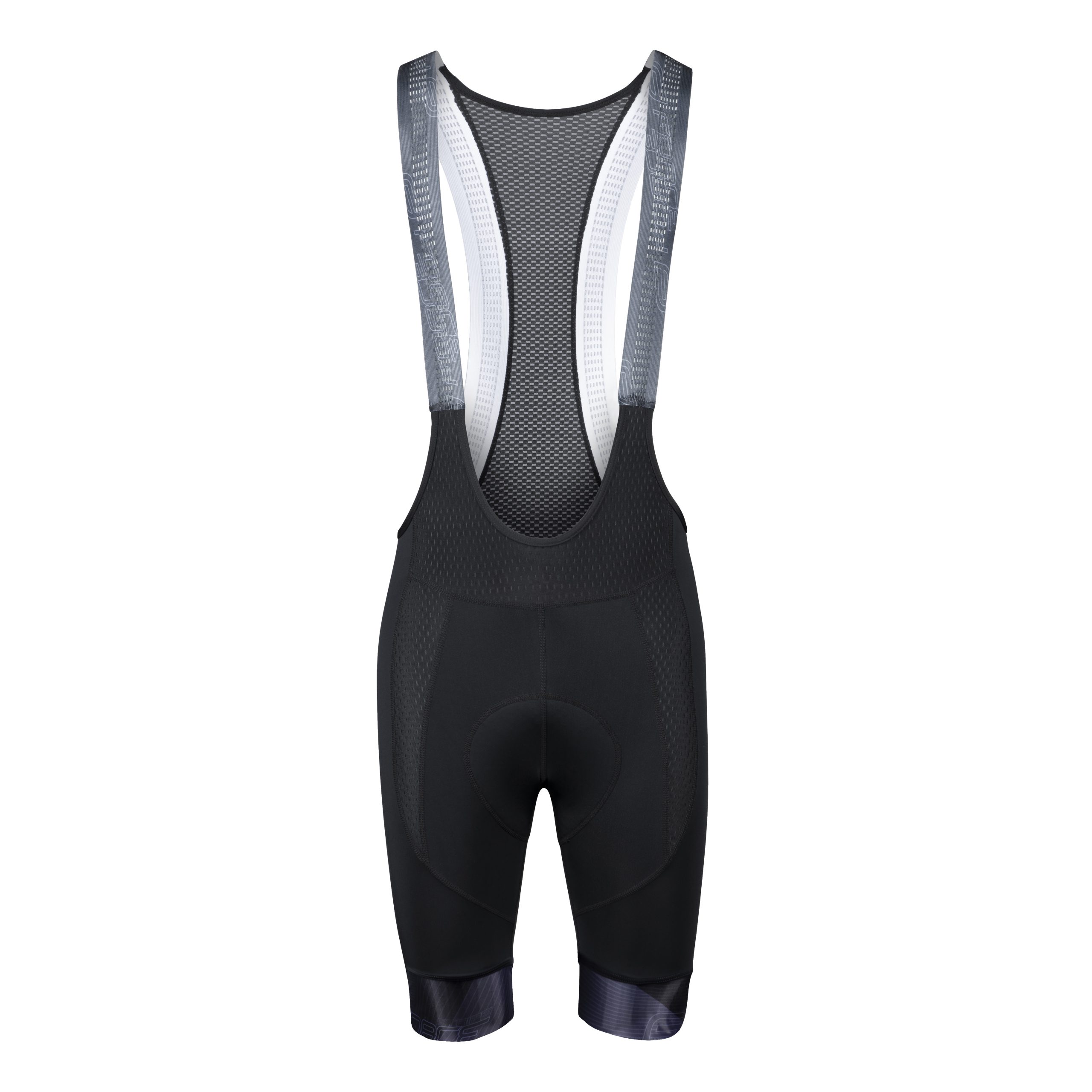 bibshorts F STRIPE with pad, black-grey 3XL