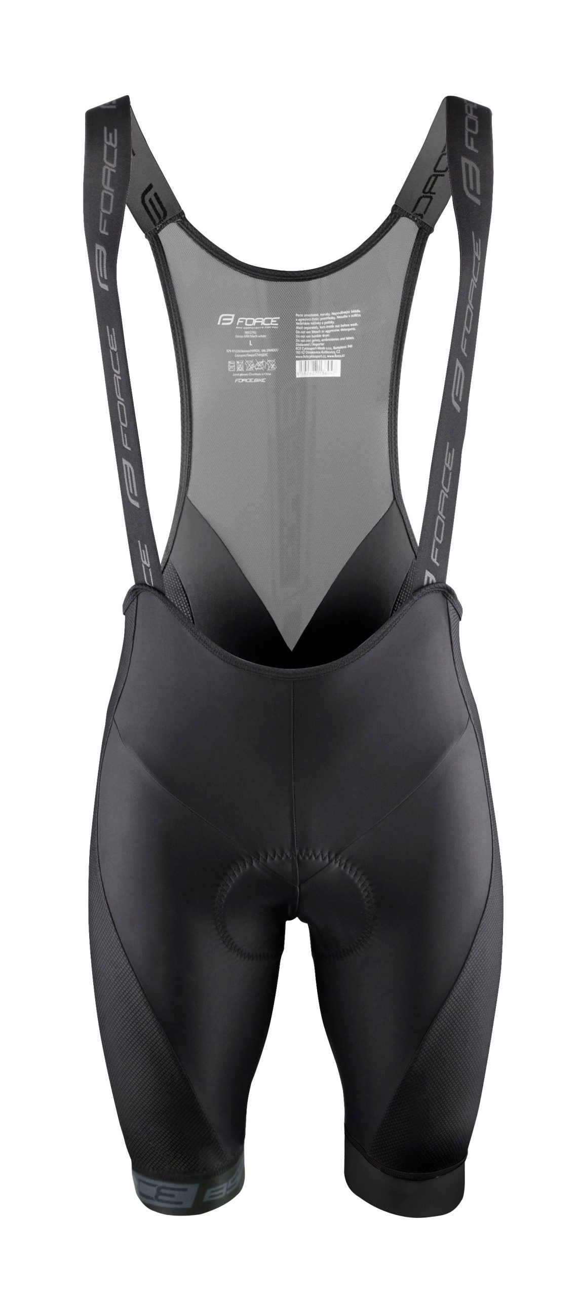 bibshorts FORCE B51 with pad,black XS