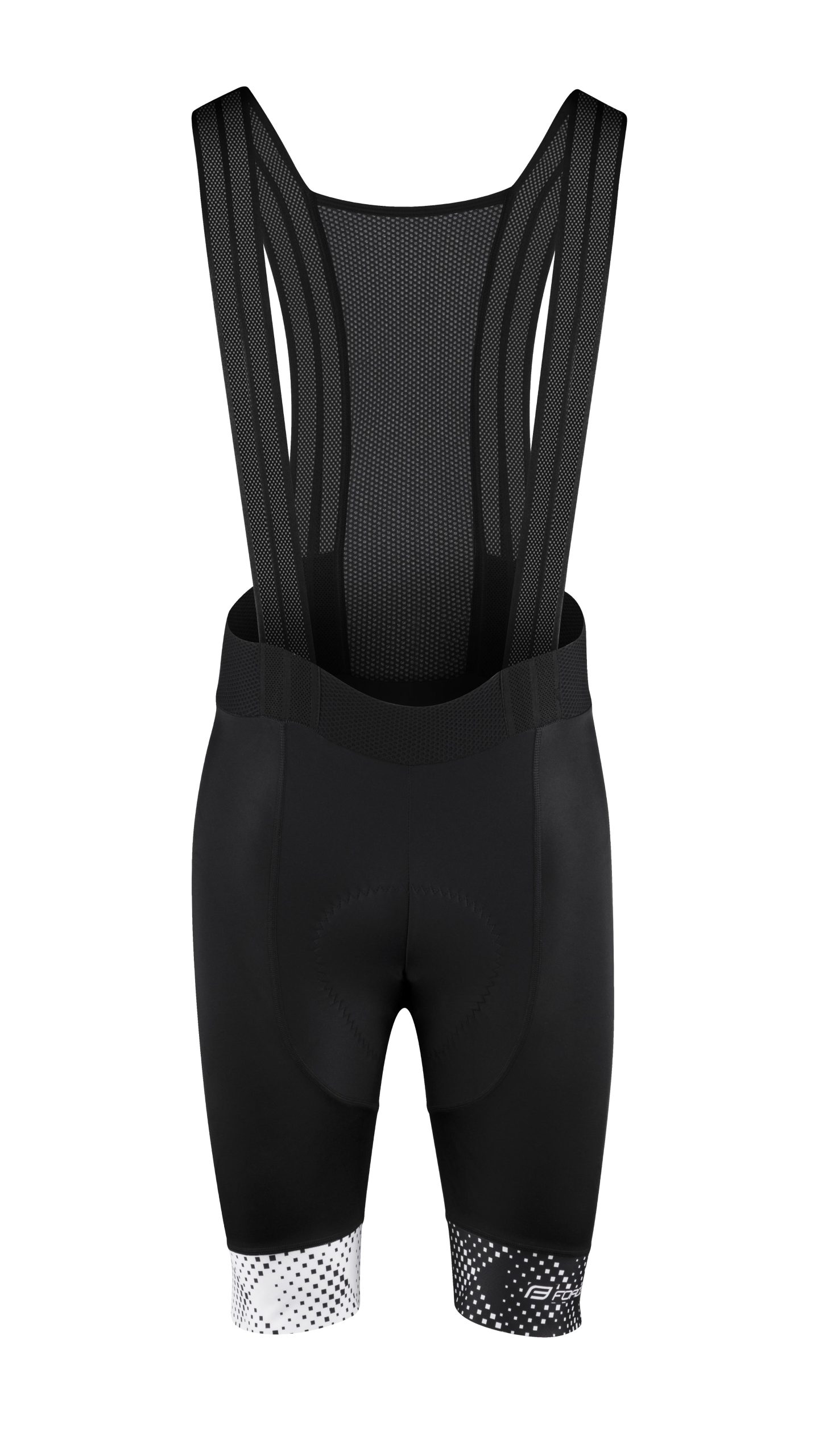 bibshorts FORCE VISION with pad, black-white L