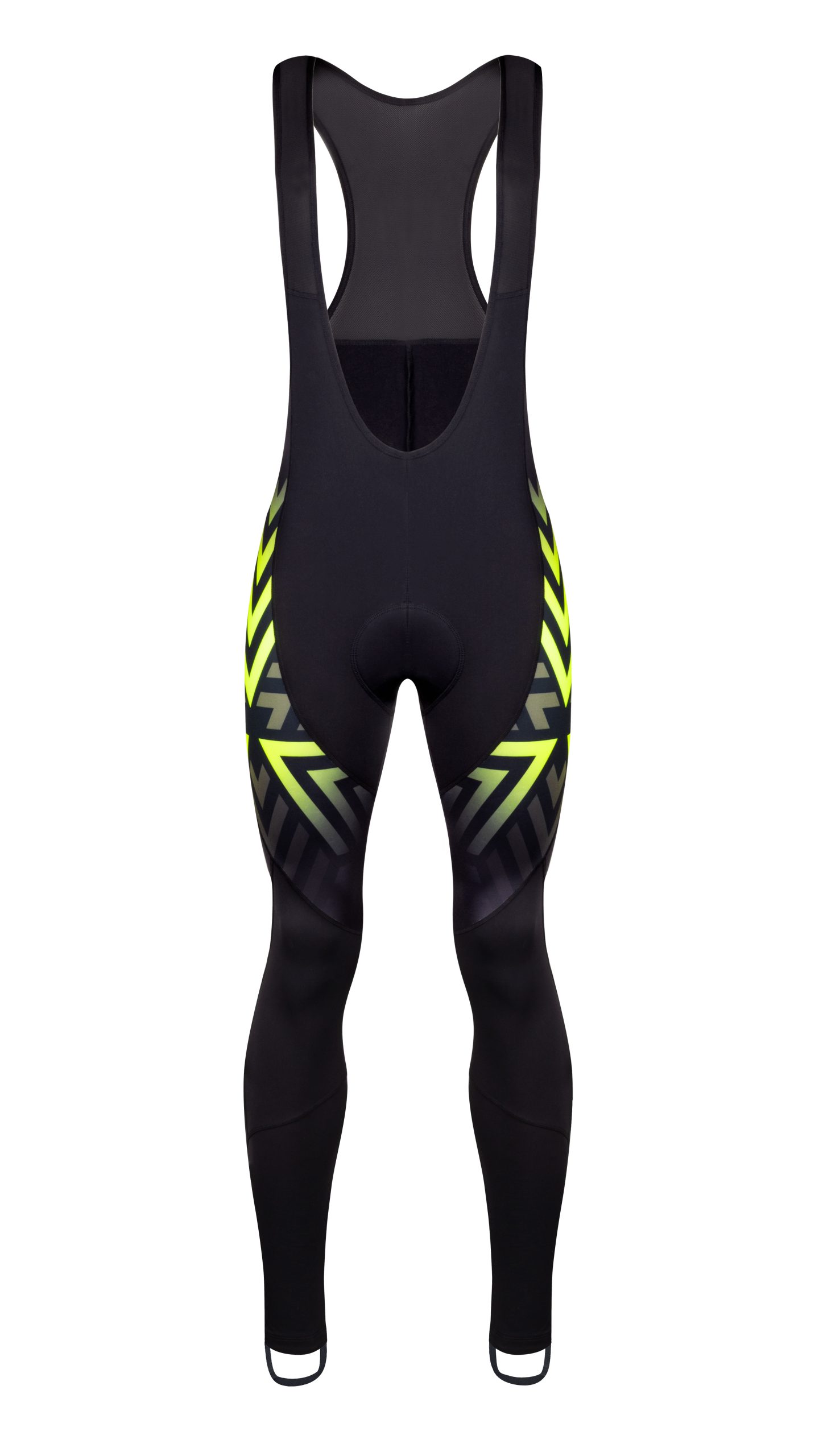 bibtights FORCE SPIKE with pad, black-fluo L