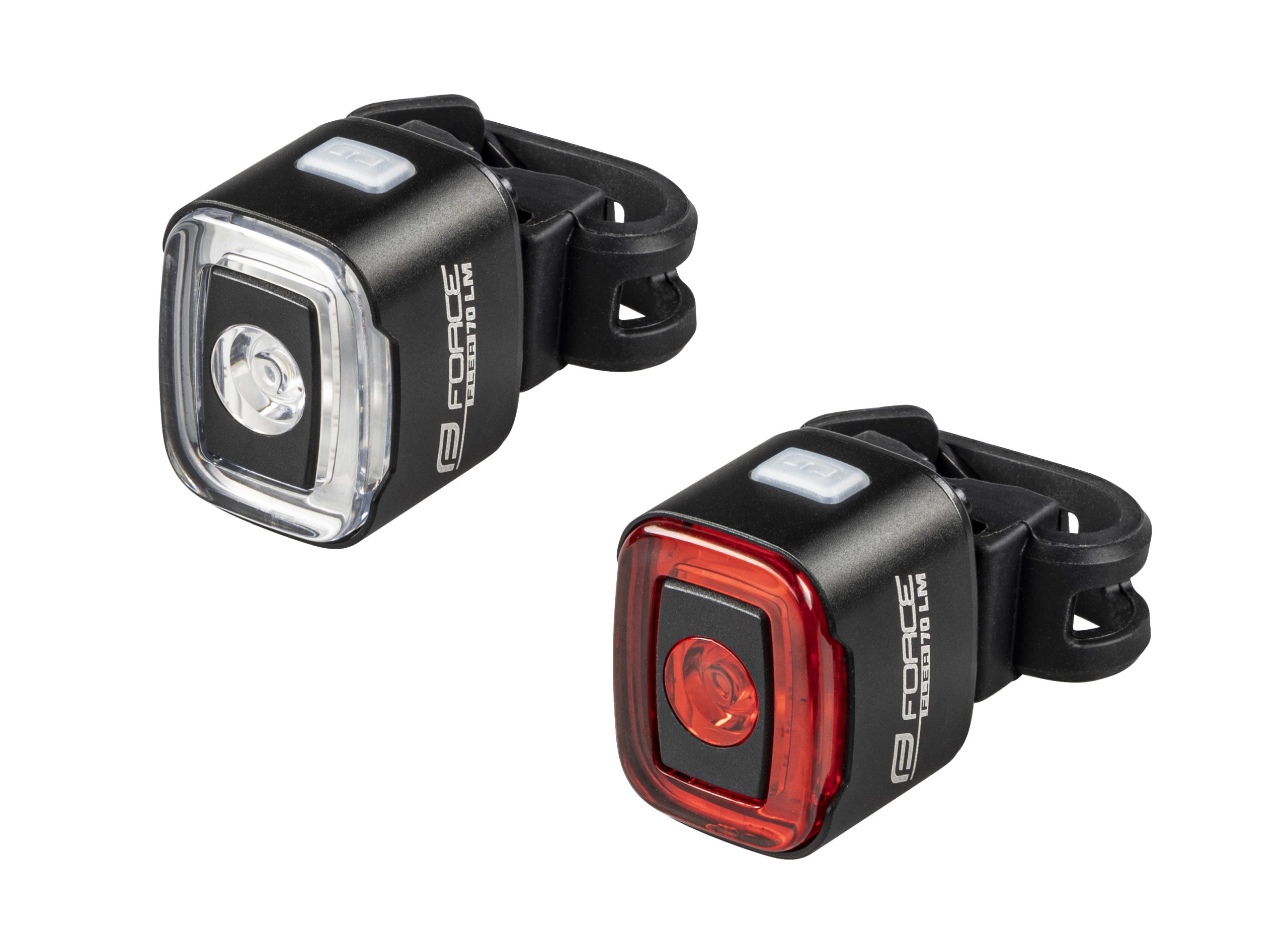 blinking lightset FORCE FLEA USB front wh+rear red