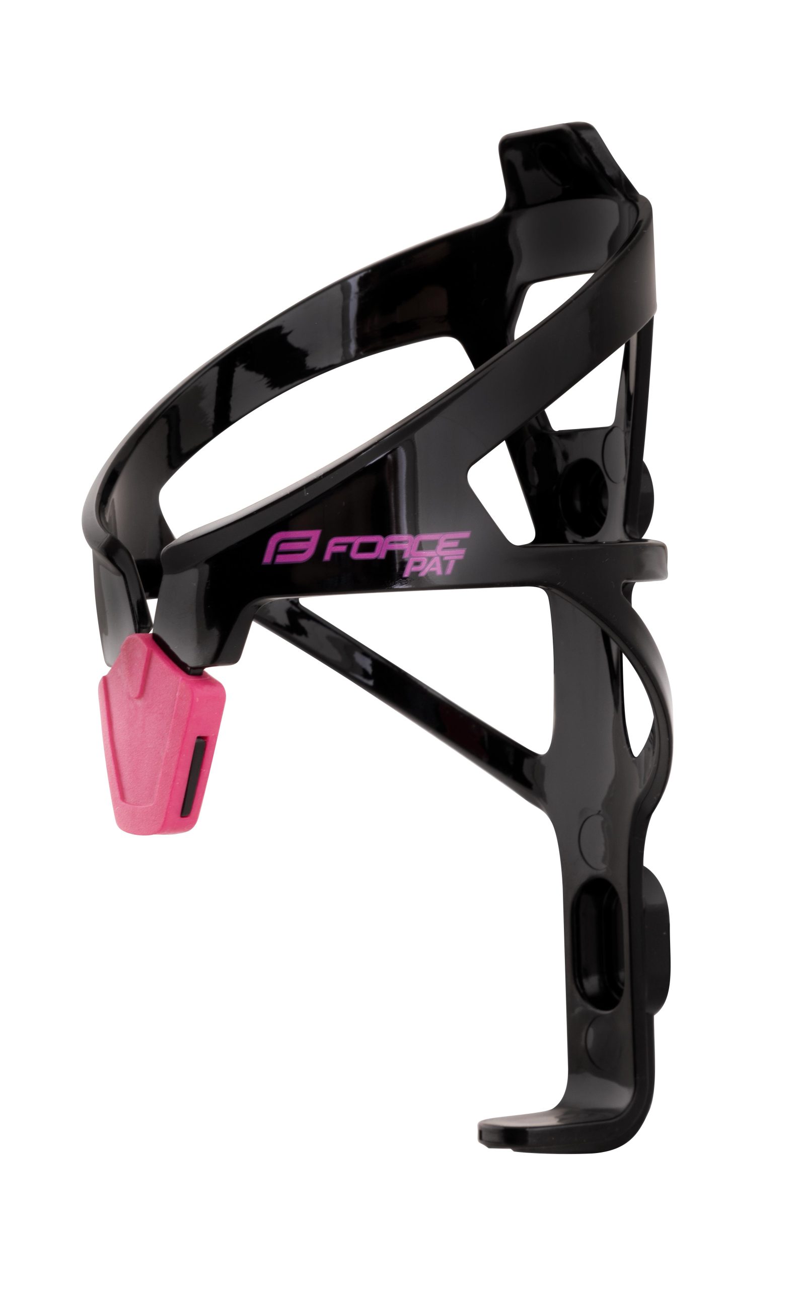 bottle cage FORCE PAT, technopolymer, black-pink