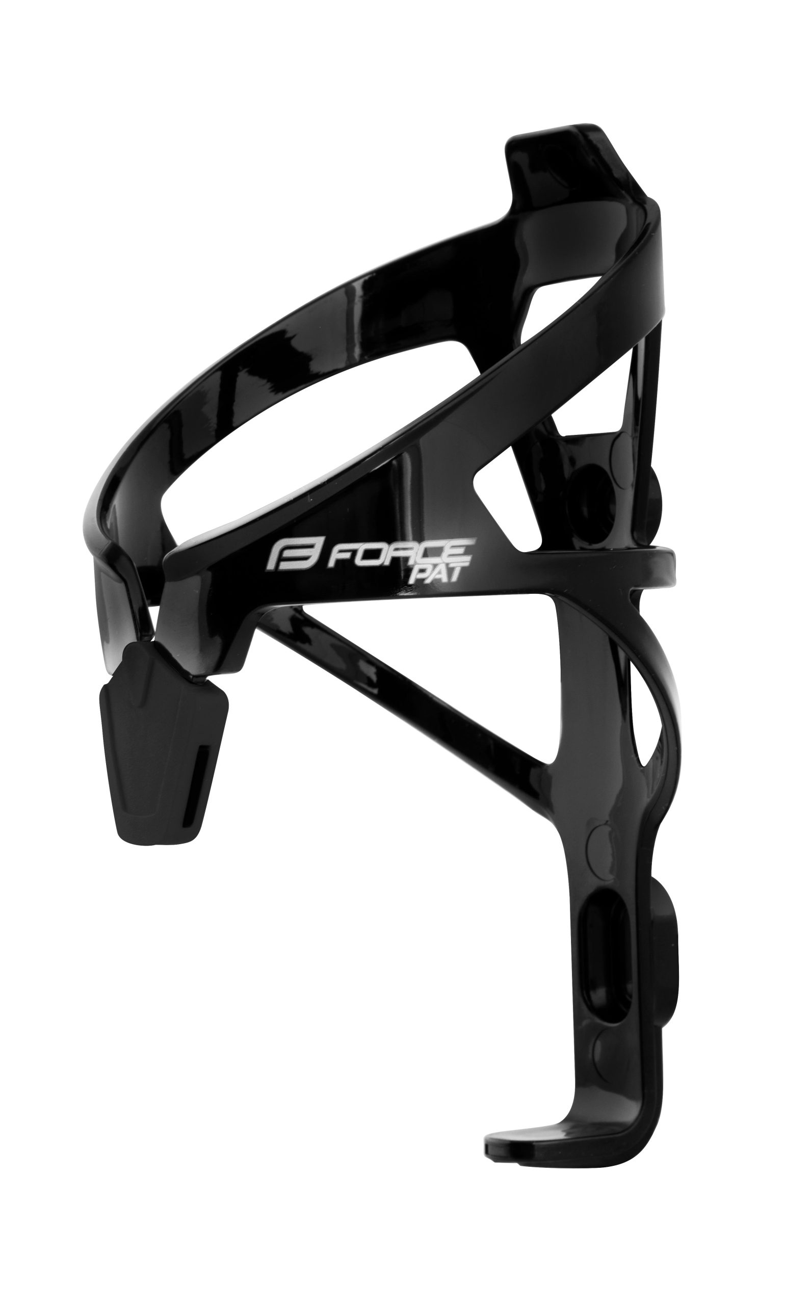 bottle cage FORCE PAT, technopolymer, black-white