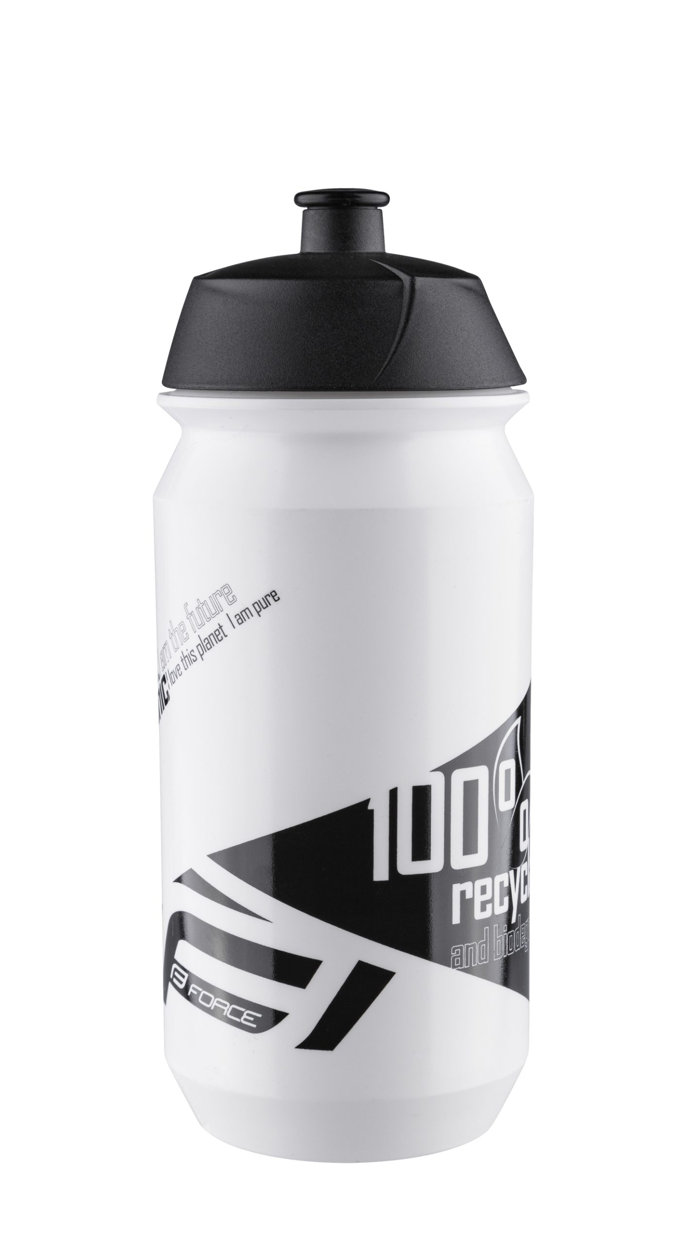 bottle FORCE BIO 0,5 l, white-black