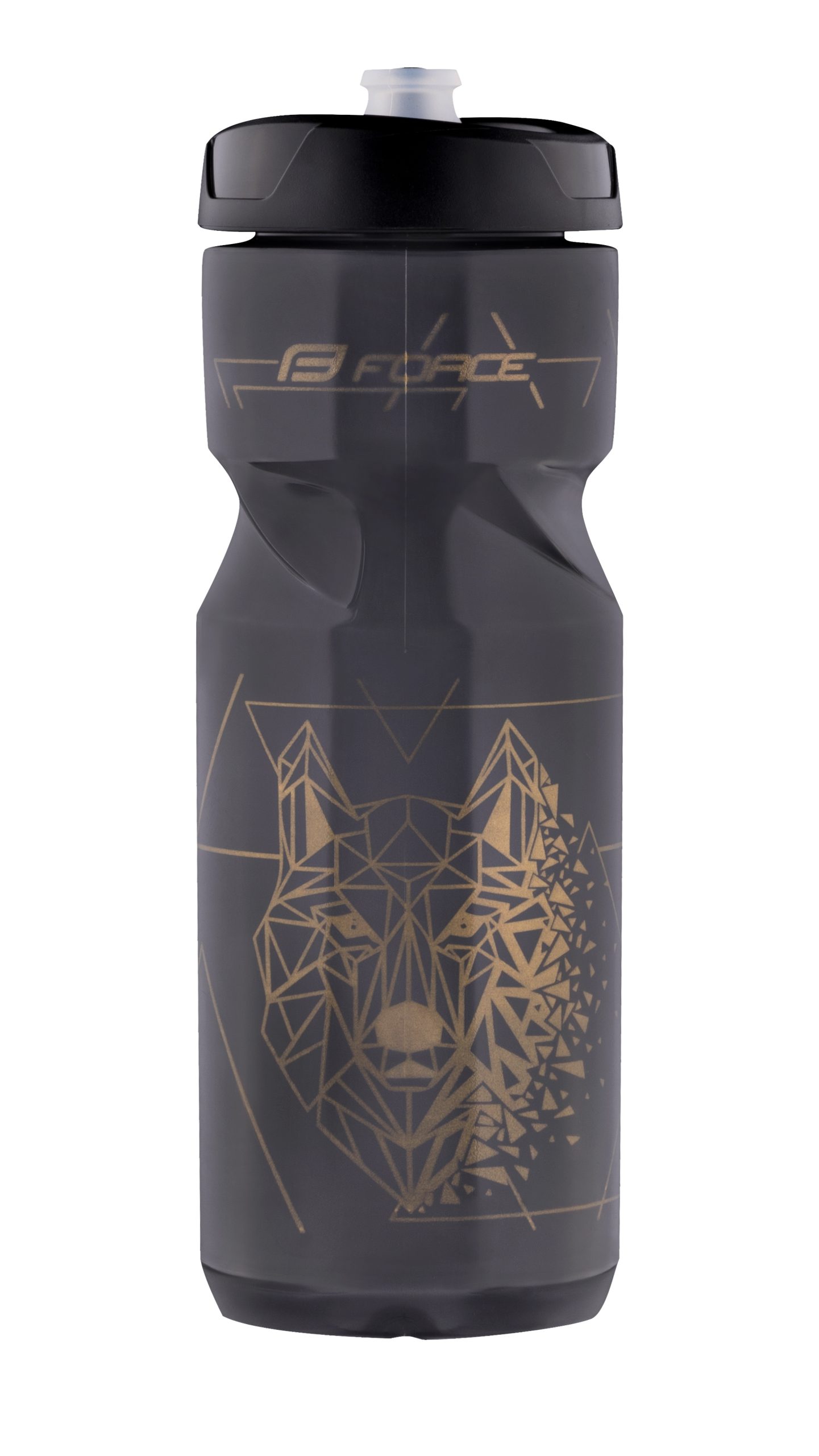 Bottle FORCE LONE WOLF 0,8 l, black smoke-gold