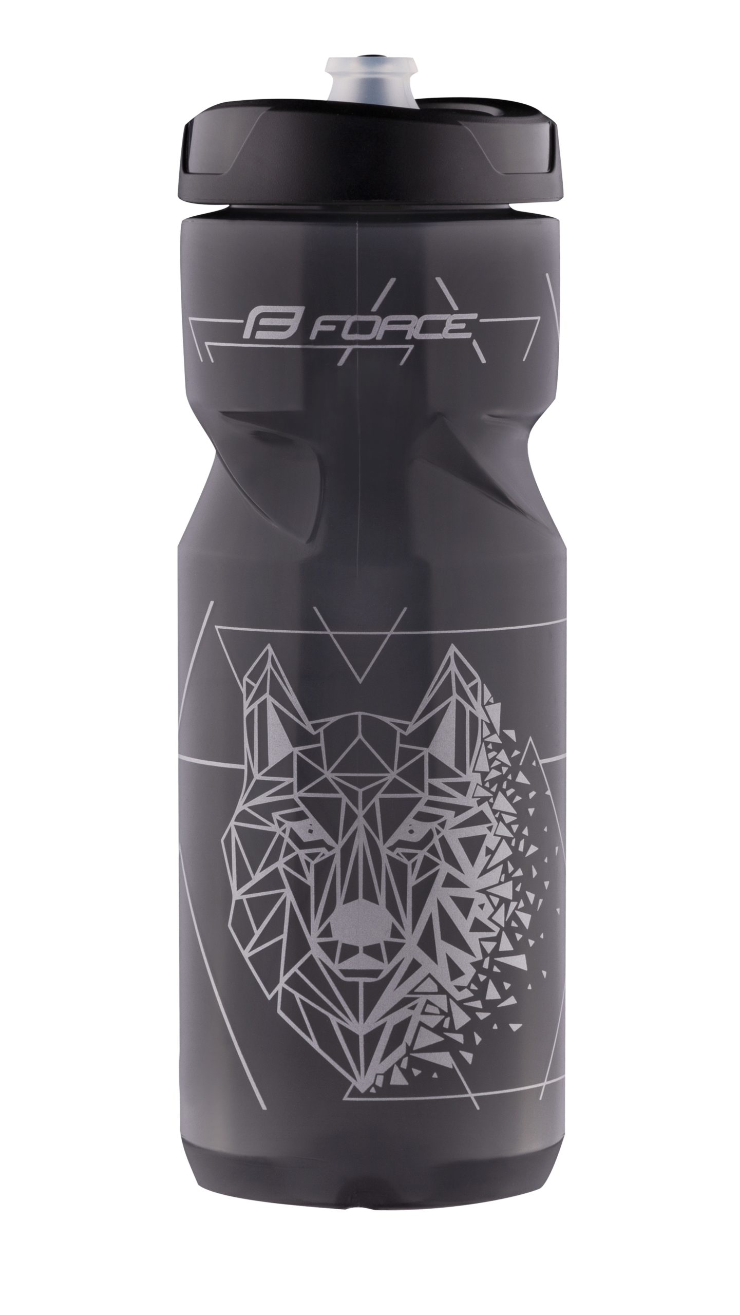 Bottle FORCE LONE WOLF 0,8 l, black smoke-silver