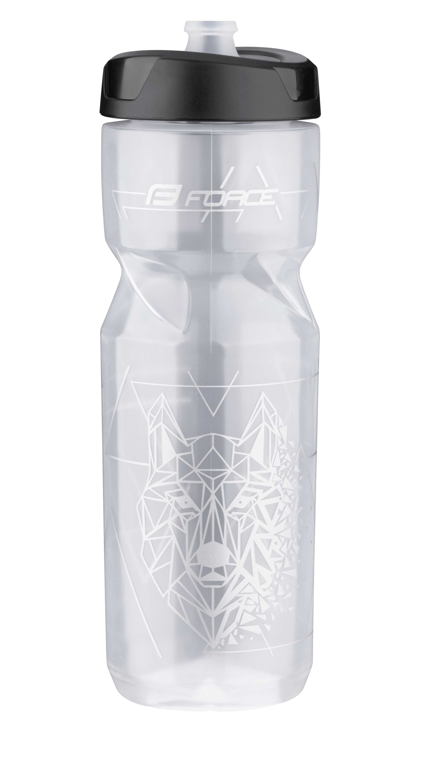 Bottle FORCE LONE WOLF 0,8 l, transparent-silver