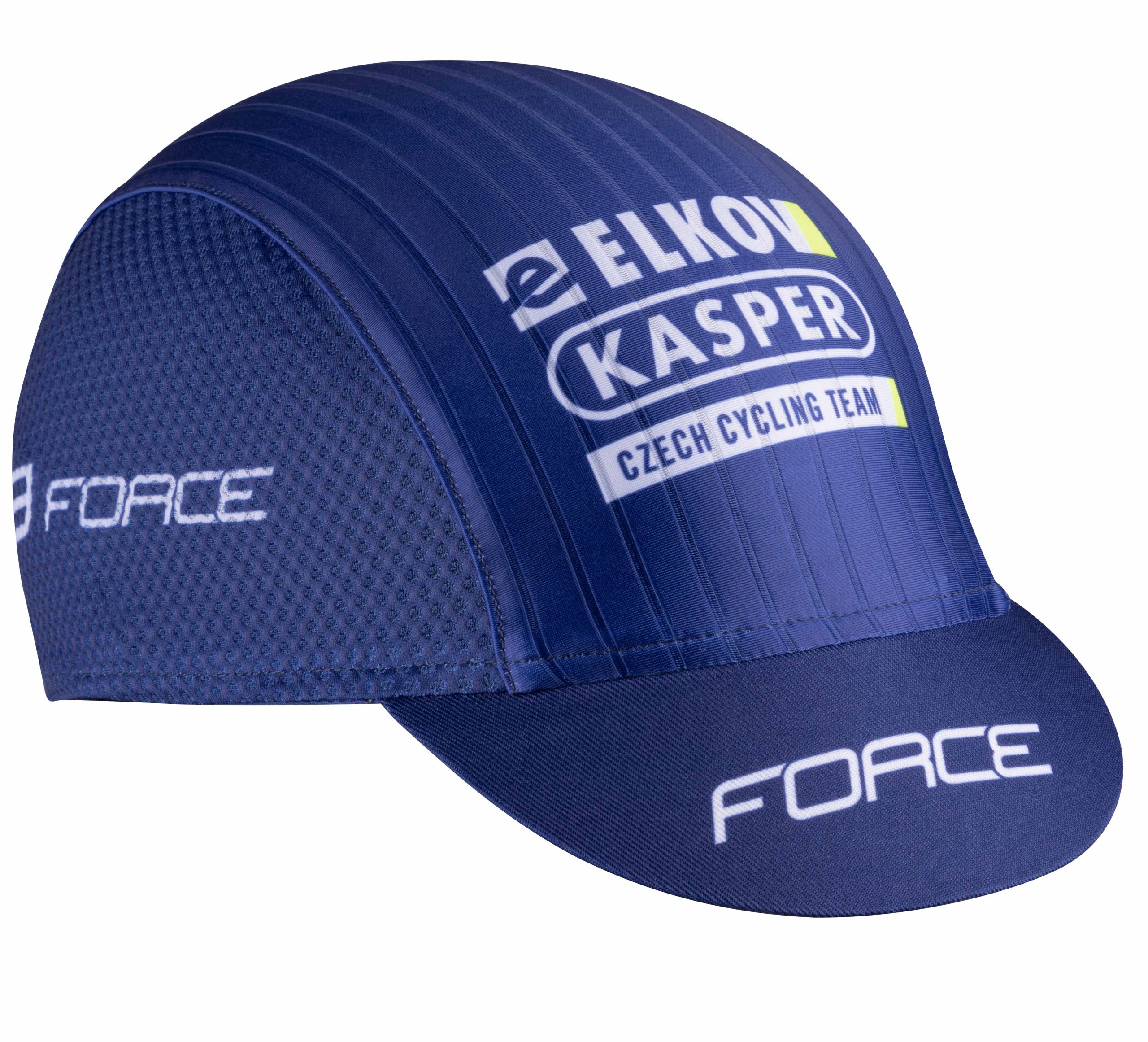 cap cycling with visor ELKOV, blue-yellow L-XL