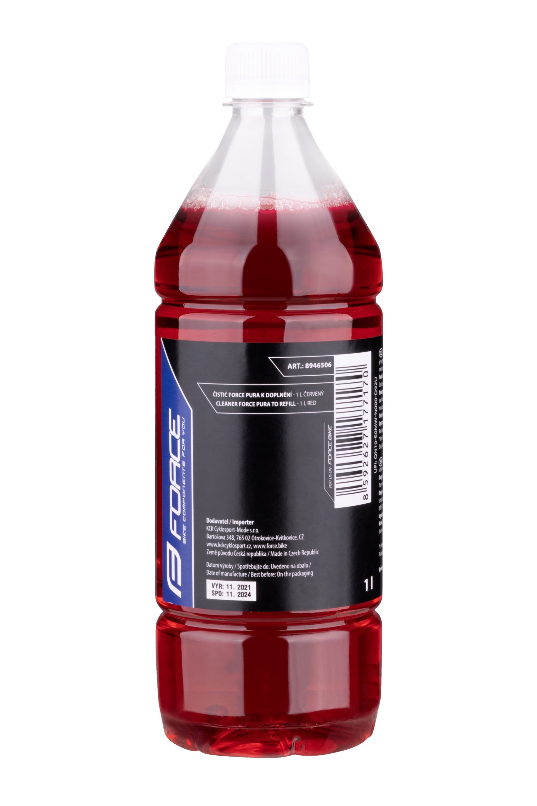 cleaner FORCE PURA to refill – 1l red, cherry