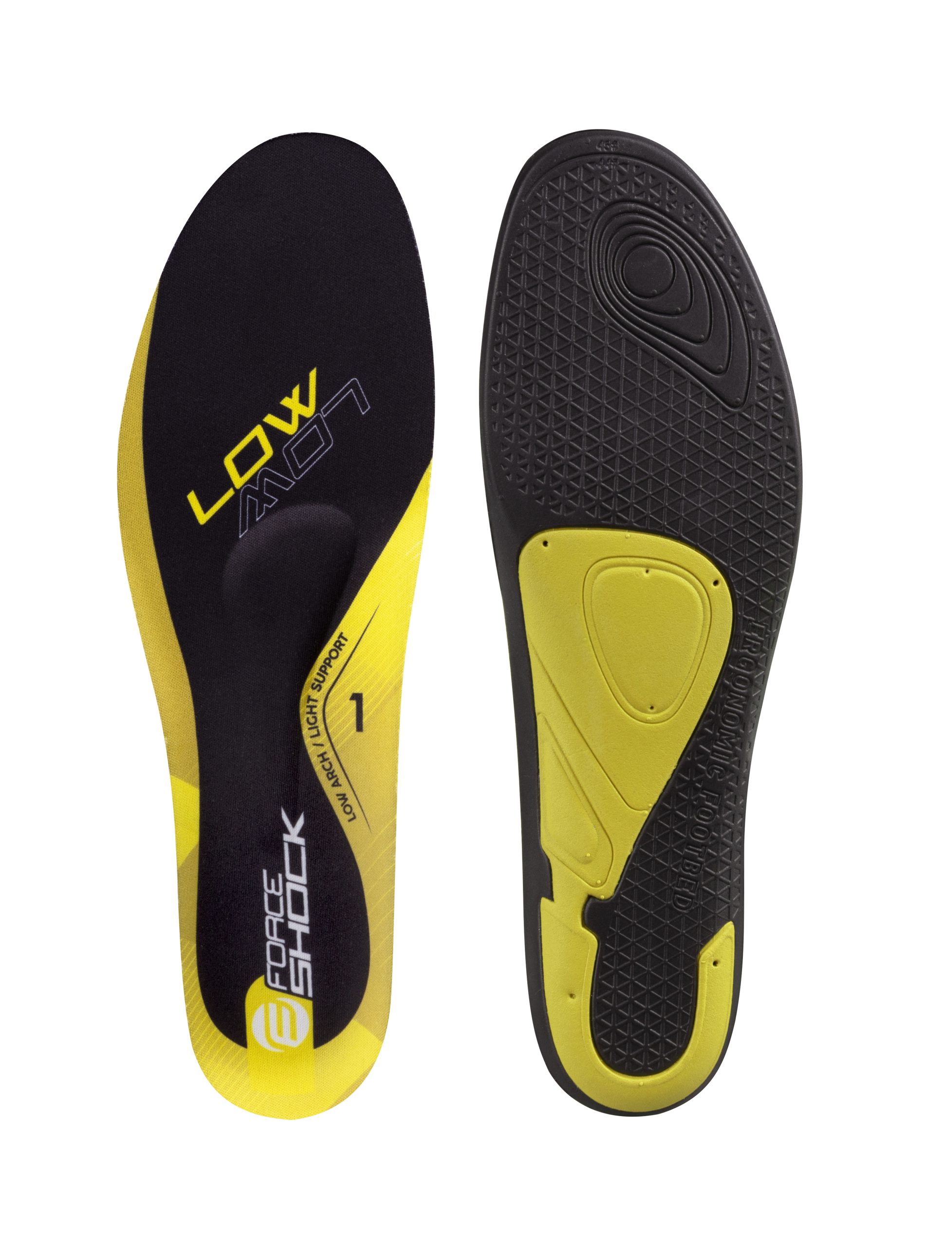 footbeds FORCE SHOCK LOW, black-yellow 38-39