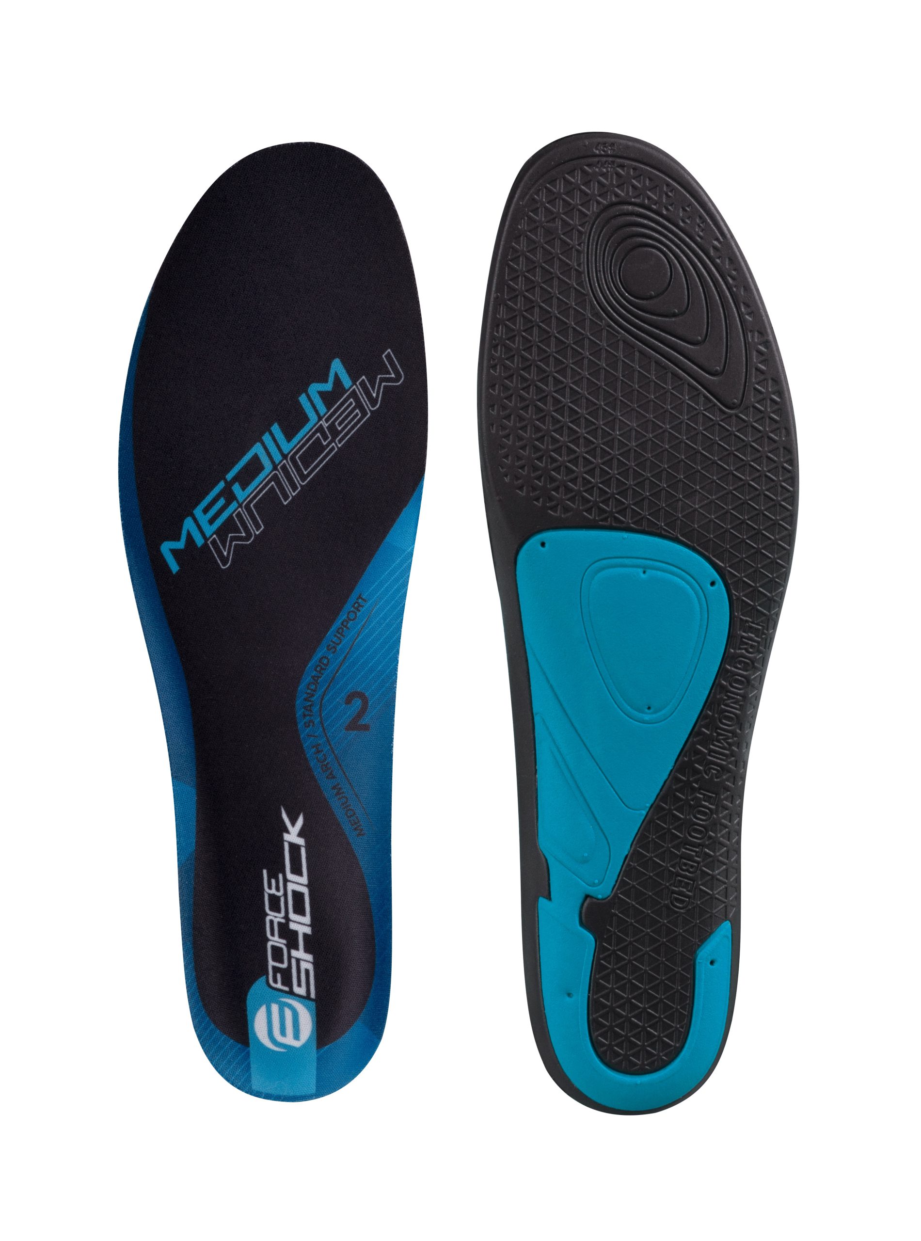 footbeds FORCE SHOCK MEDIUM, black-blue 38-39