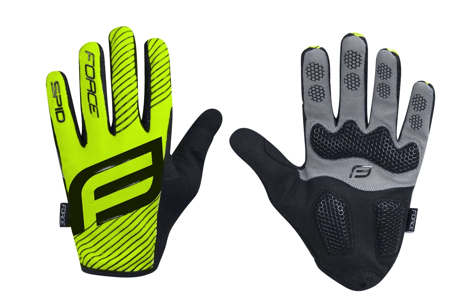 gloves F MTB SPID 17 summer, w/o fastening, fluo