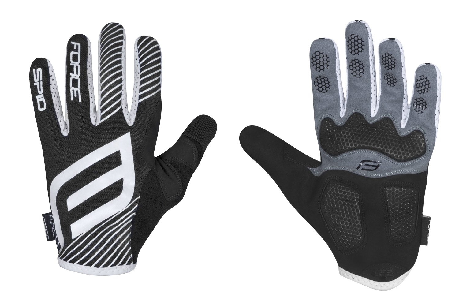 gloves F MTB SPID summer, w/o fastening, black