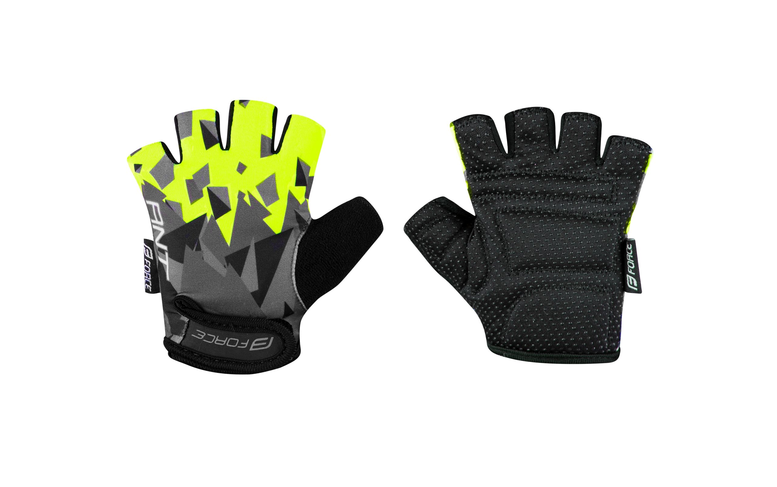 gloves FORCE ANT KID, grey-fluo XL