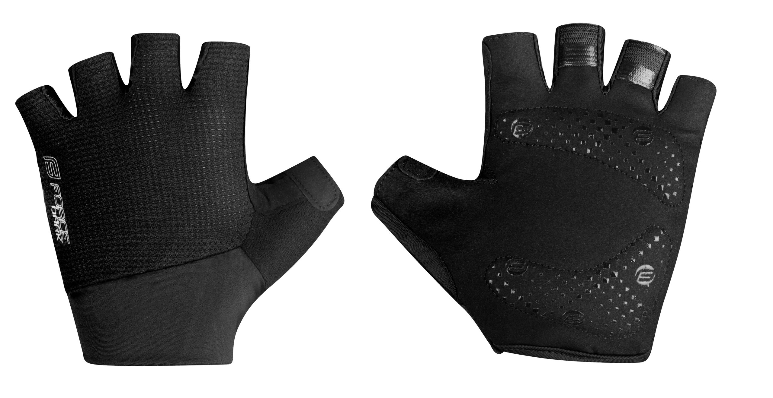 gloves FORCE DARK, black XS