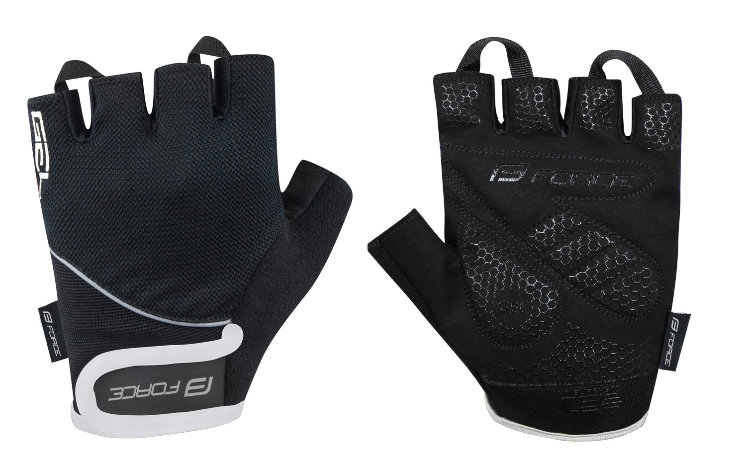 gloves FORCE GEL, black