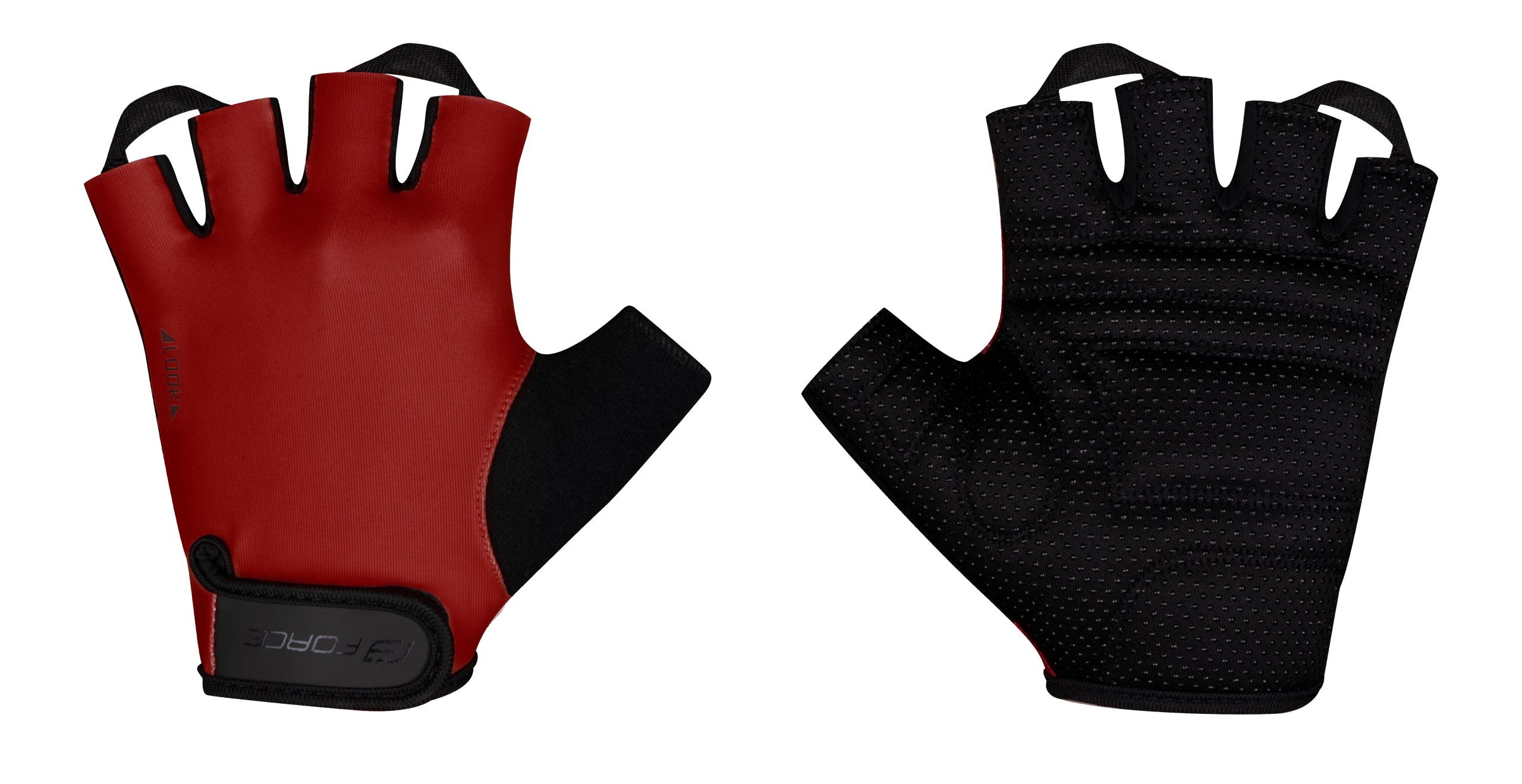 gloves FORCE LOOK, red XL