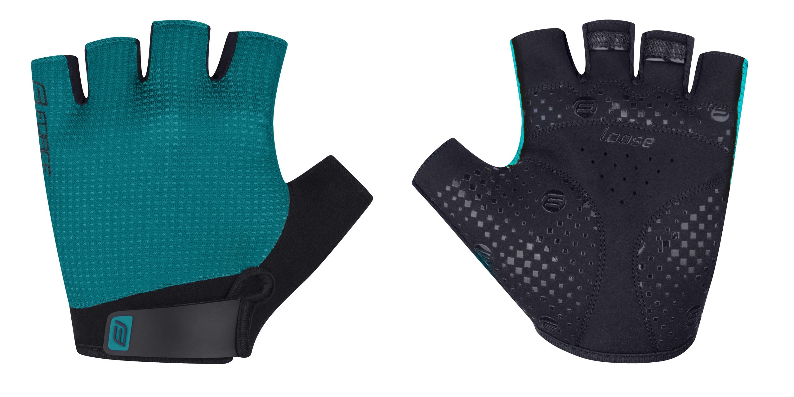 gloves FORCE LOOSE, petrol blue L