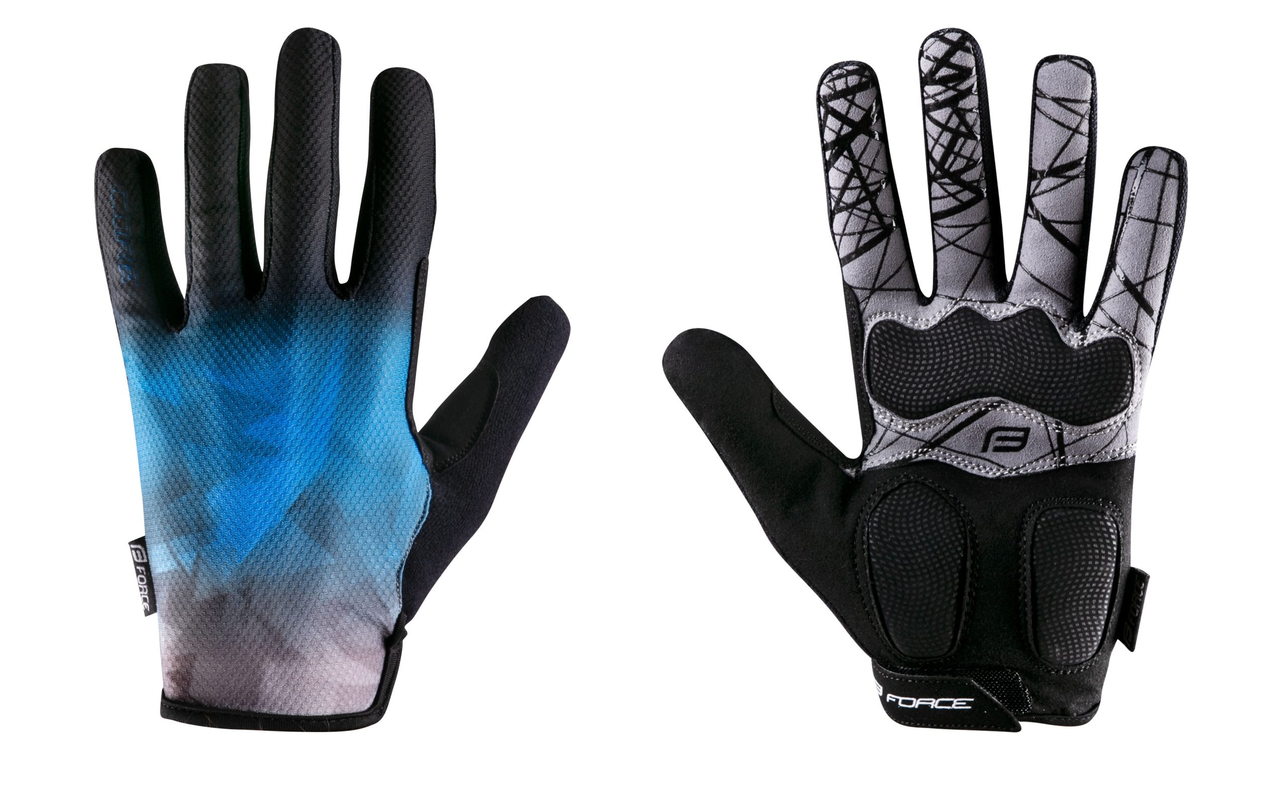 gloves FORCE MTB CORE summer, blue L