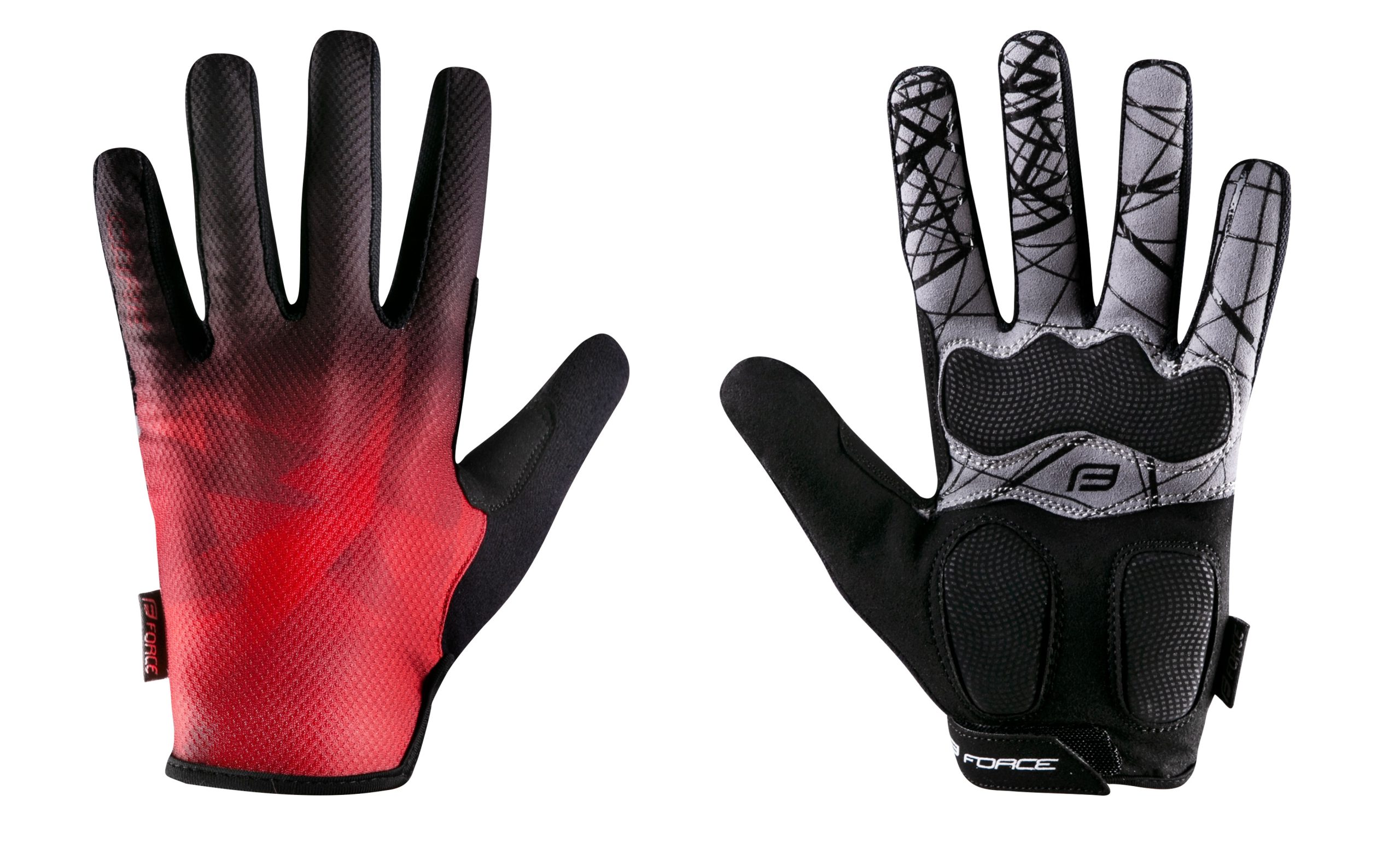 gloves FORCE MTB CORE summer, red L