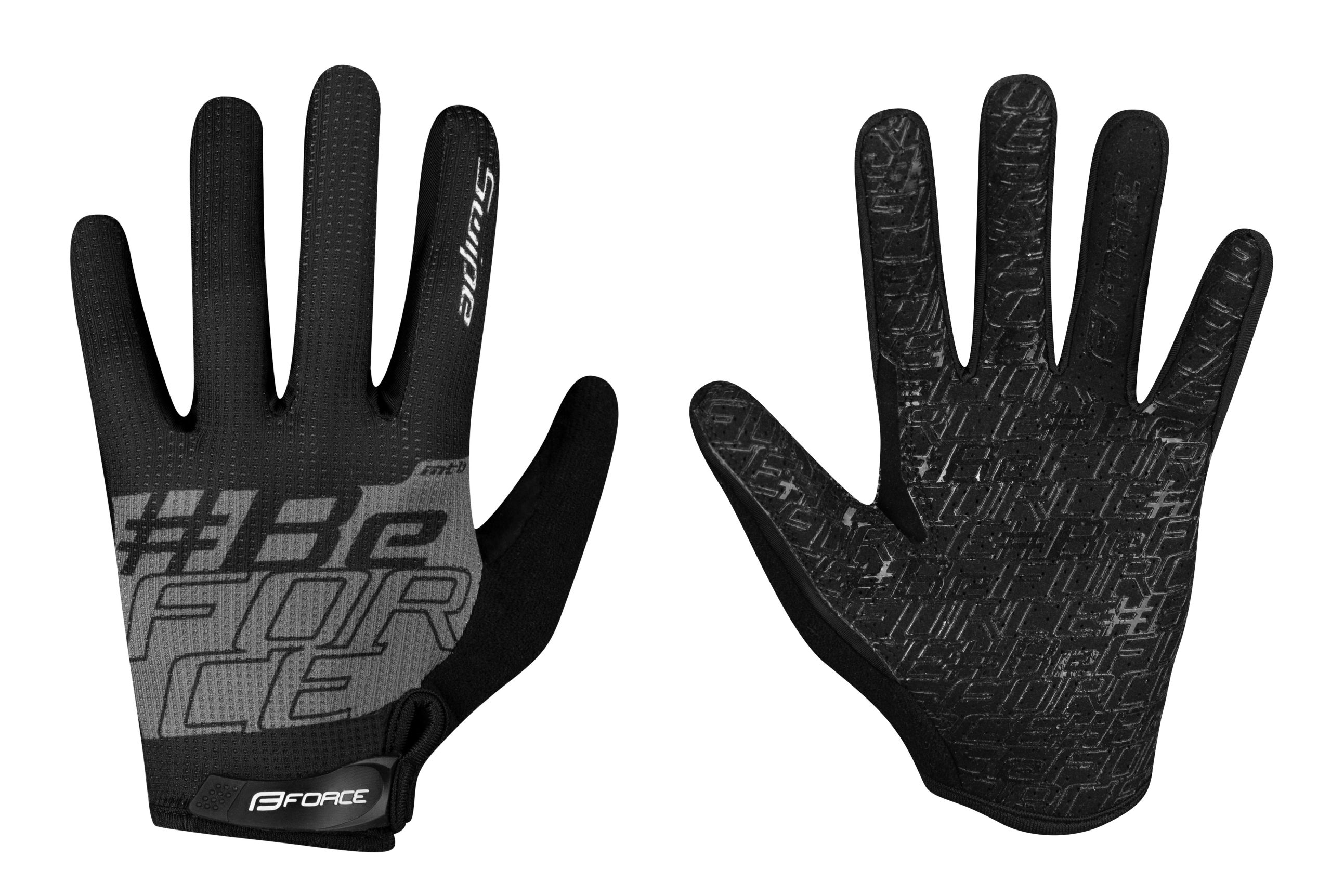 gloves FORCE MTB SWIPE summer, black-grey L