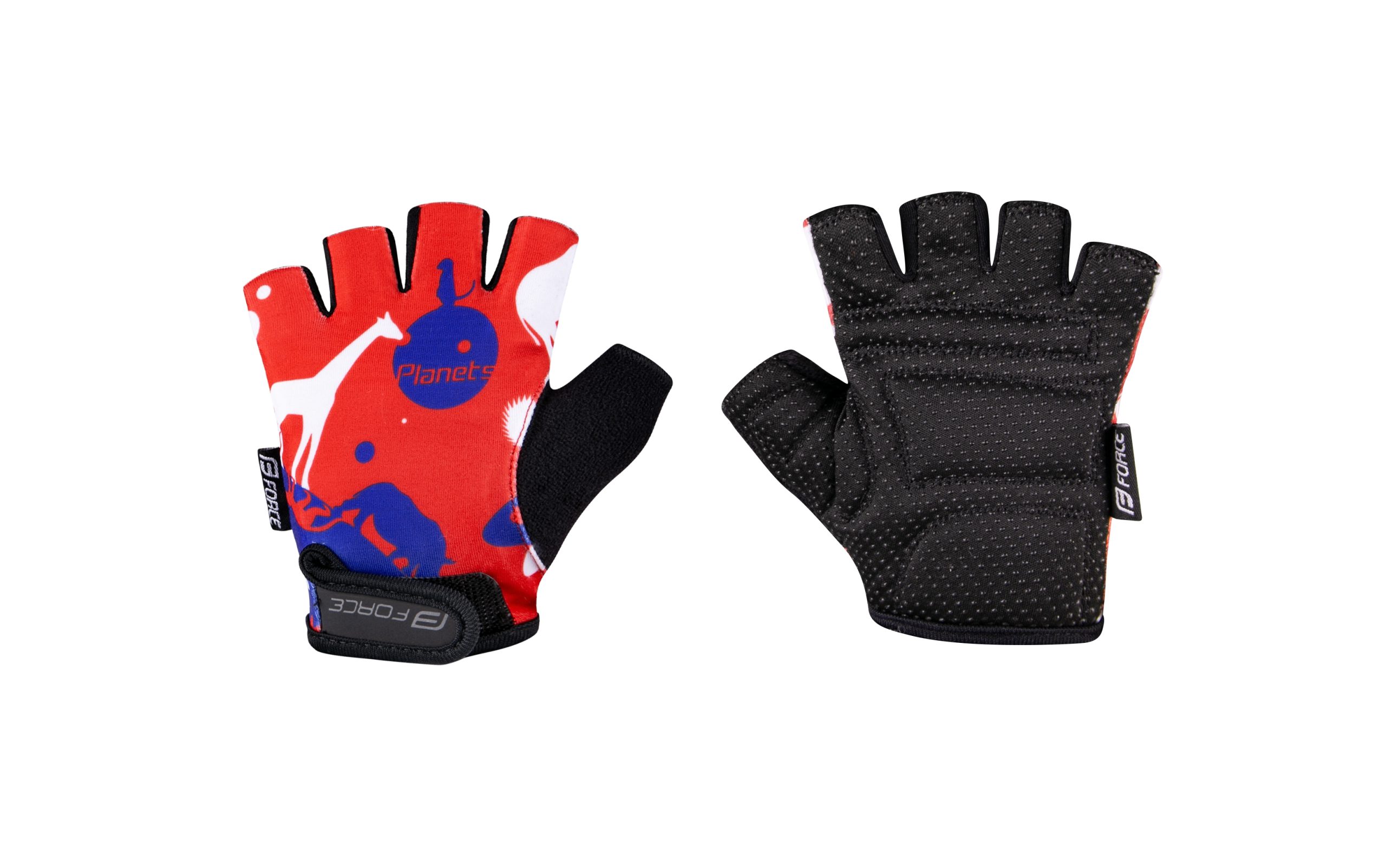 gloves FORCE PLANETS KID, red-blue L