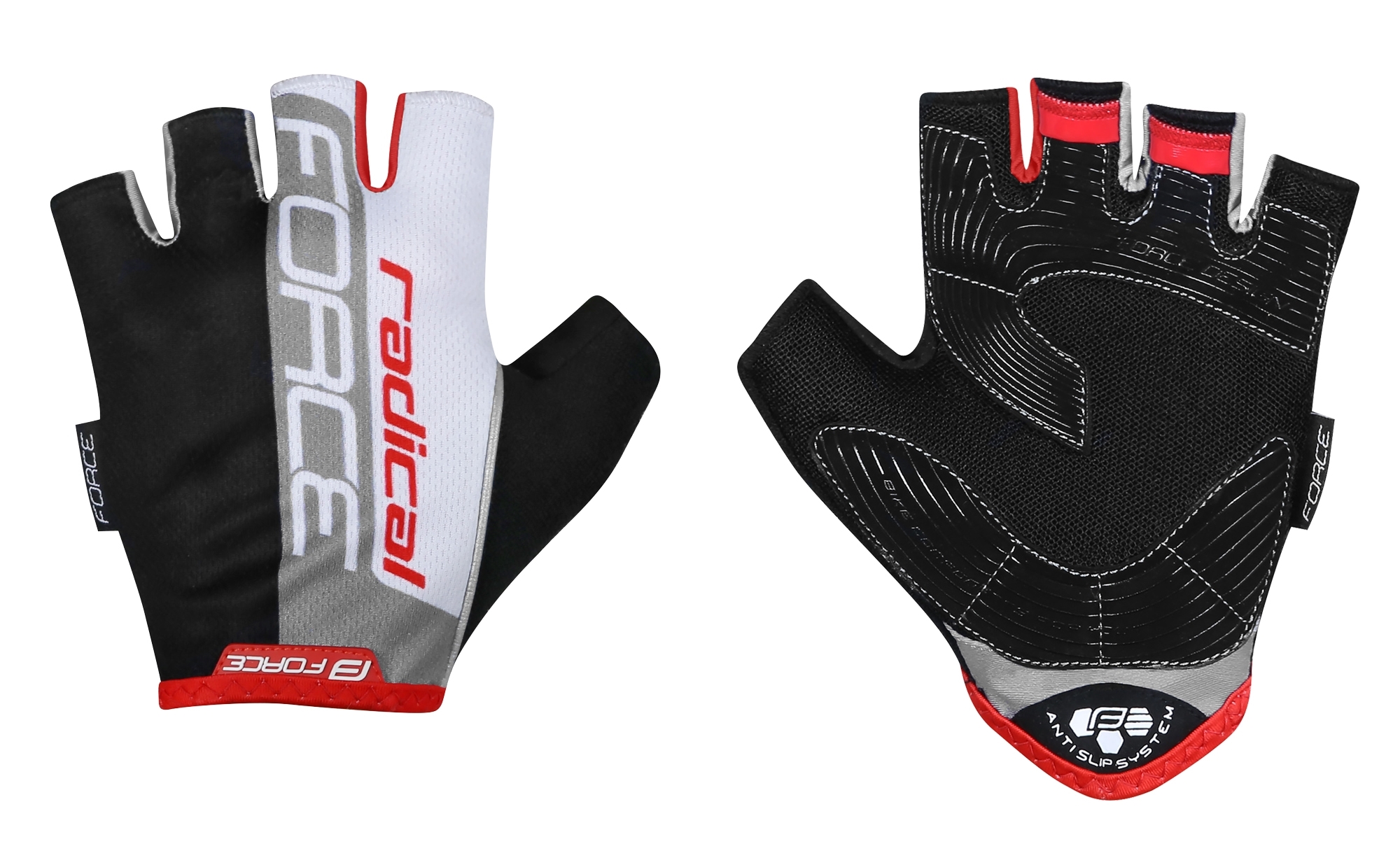 gloves FORCE RADICAL, black-white-red