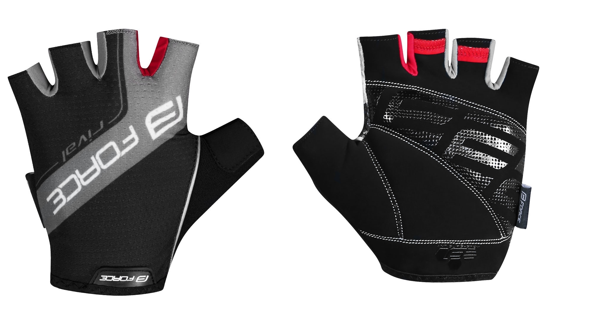 gloves FORCE RIVAL, black-grey