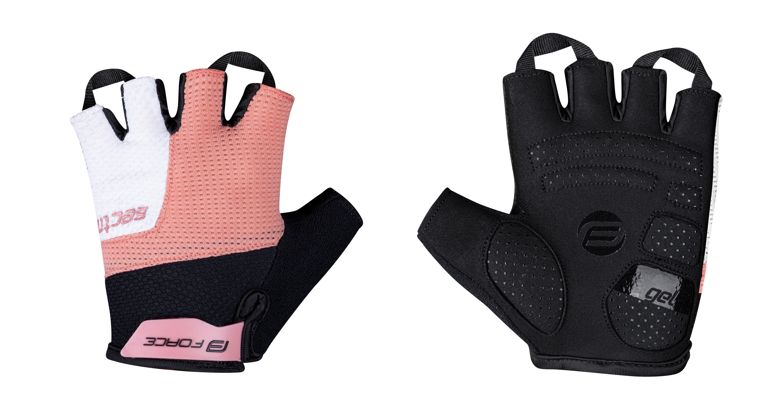 gloves FORCE SECTOR LADY gel, black-apricot L