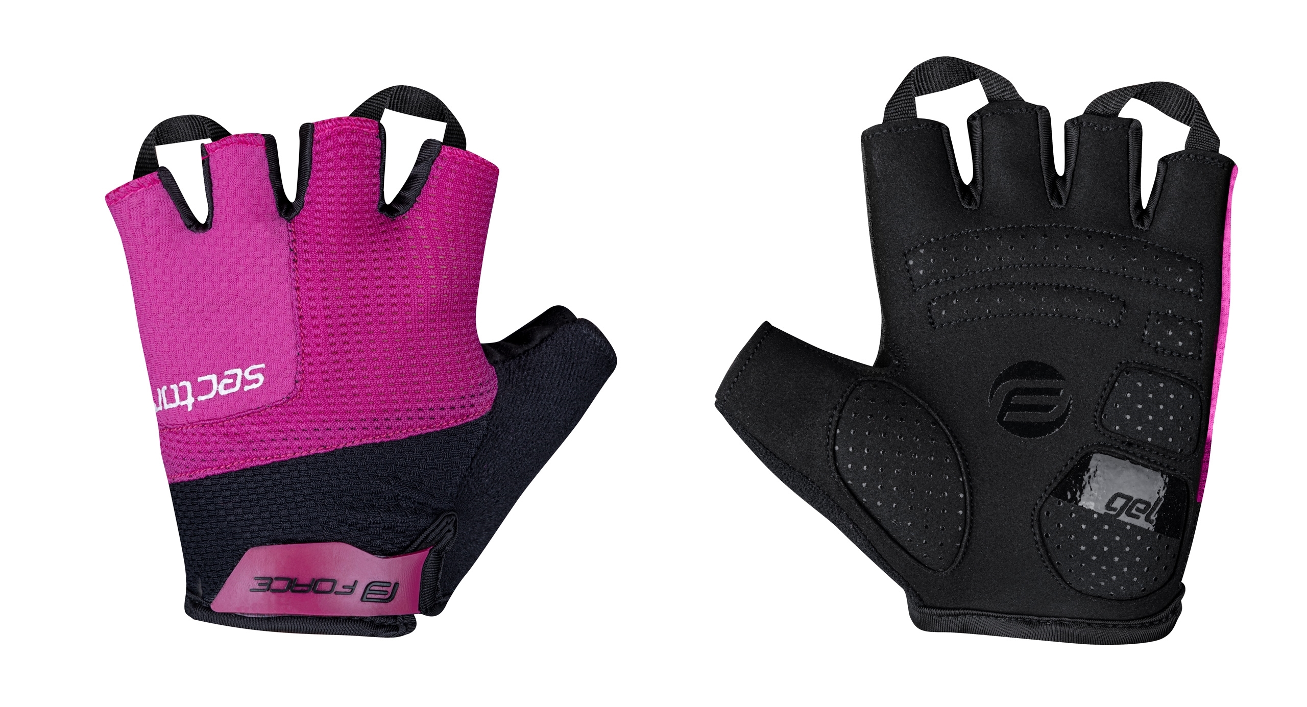 gloves FORCE SECTOR LADY gel, black-pink L