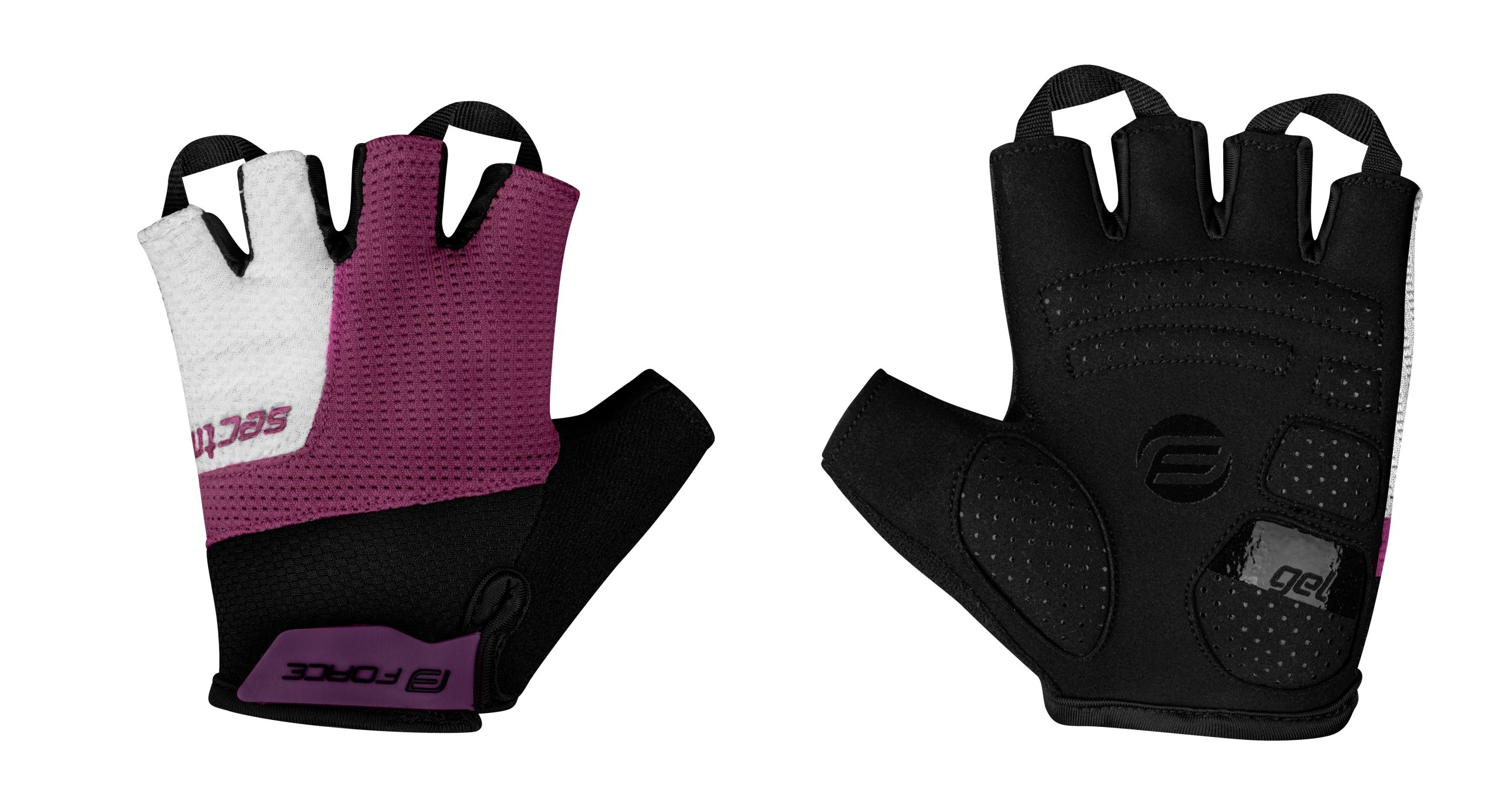 gloves FORCE SECTOR LADY gel, black-purple L