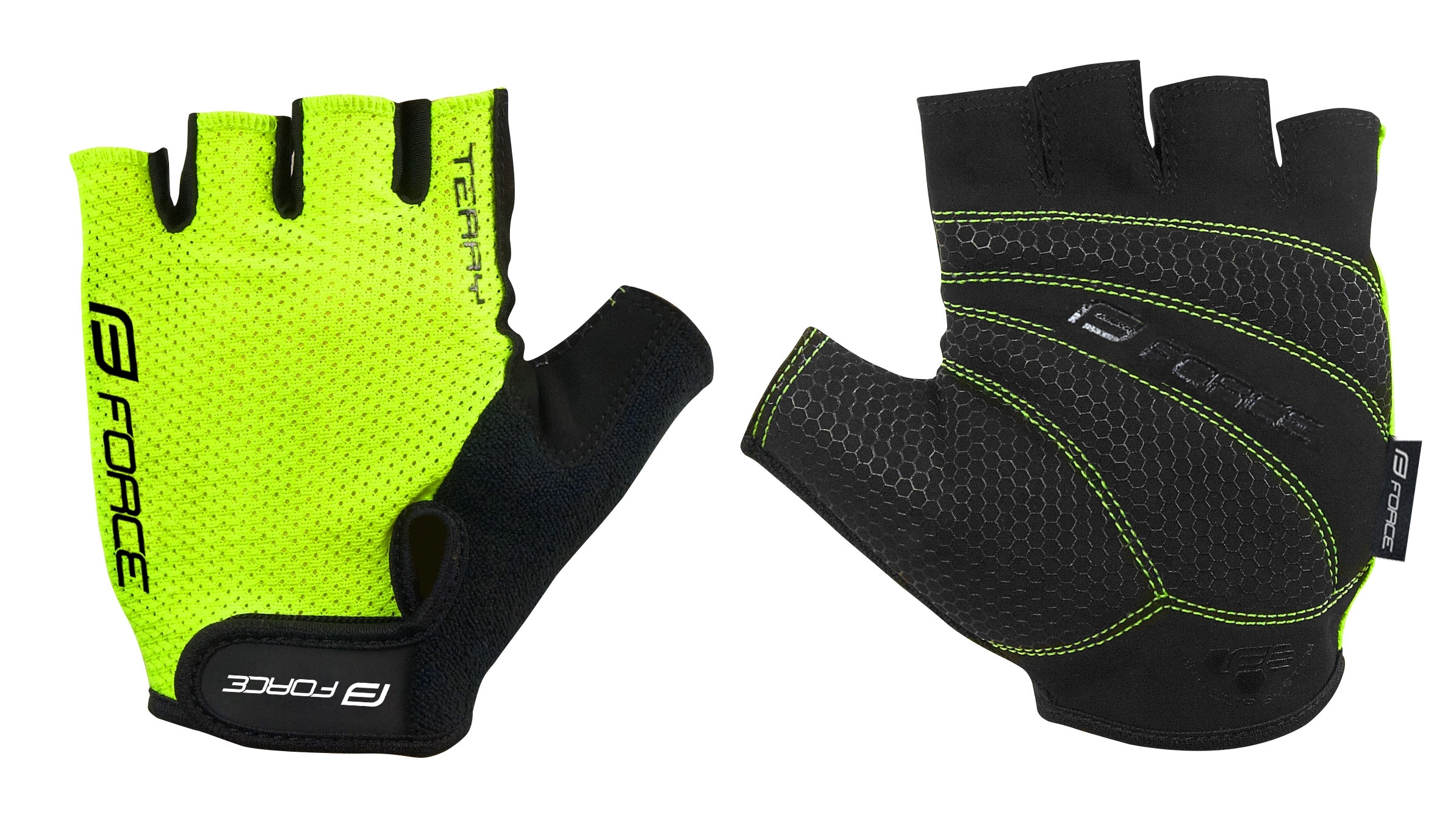 gloves FORCE TERRY, fluo