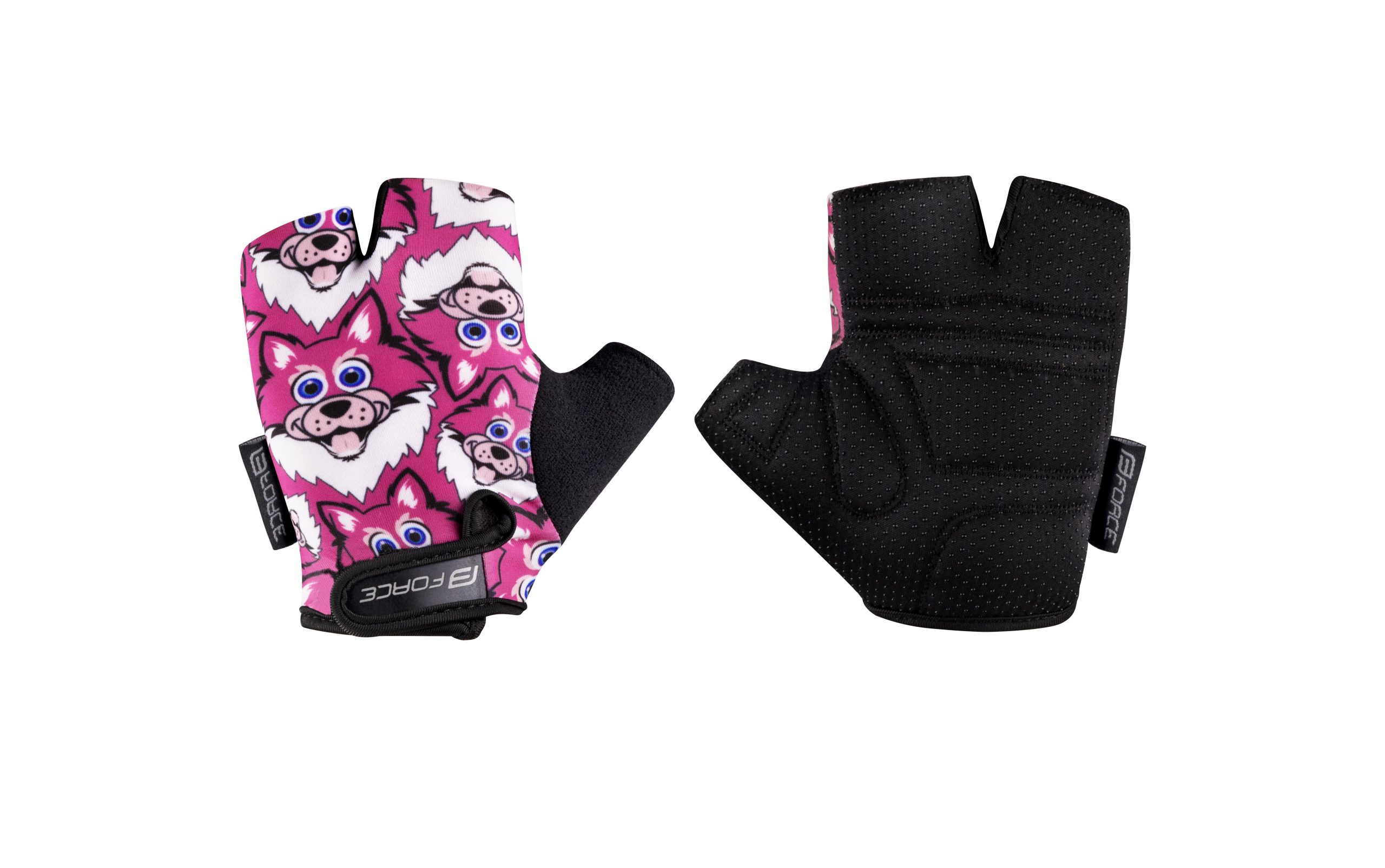 gloves FORCE WOLFIE KID, pink L